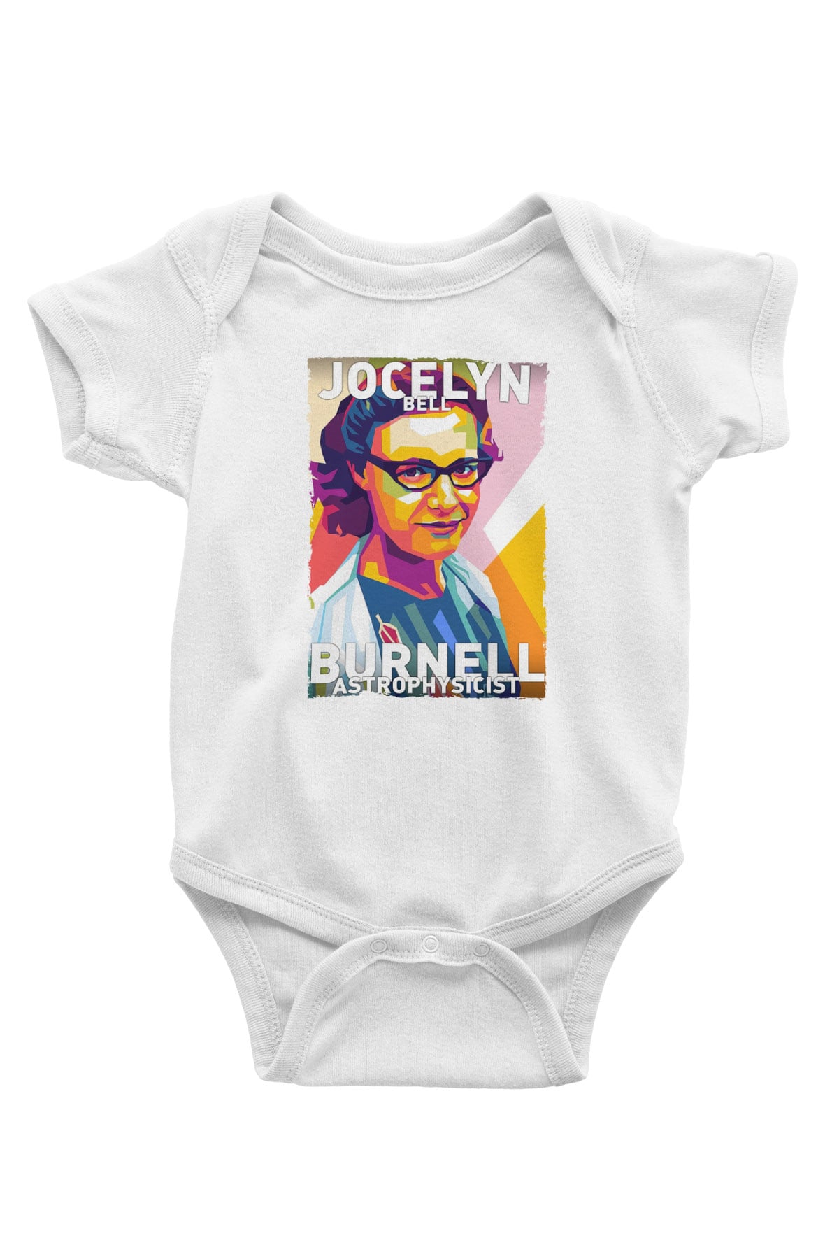 Jocelyn Bell Burnell Baskılı Beyaz Bebek Body - Zıbın