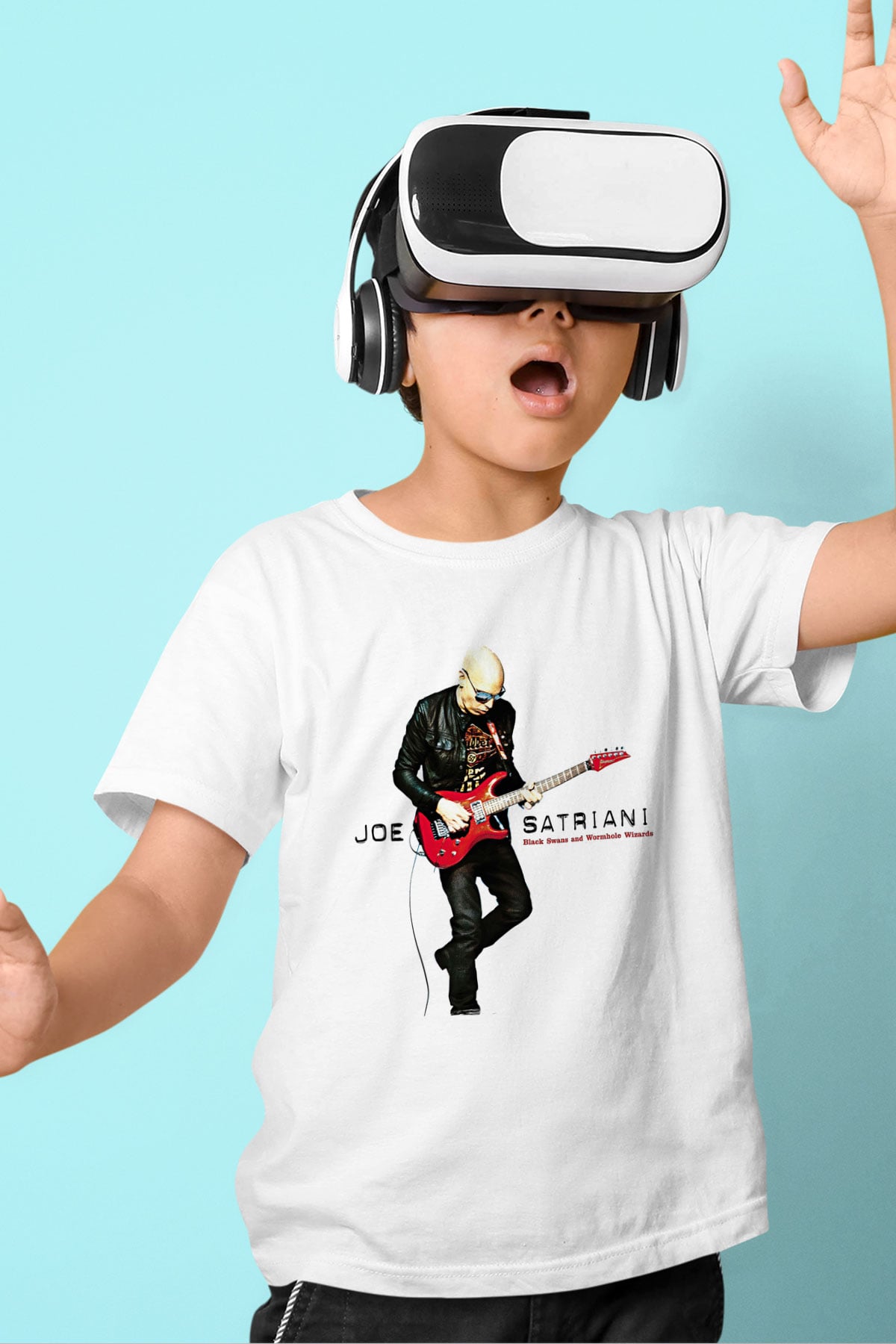Joe Santriani Baskılı Beyaz Unisex Beyaz Çocuk Tişört - Tshirt