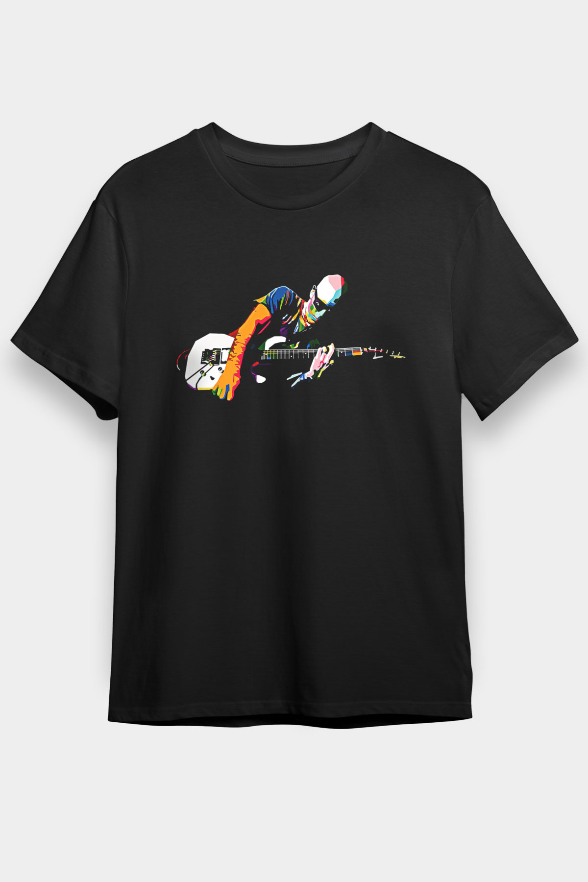 Joe Santriani Baskılı Unisex Siyah Tişört - Tshirt