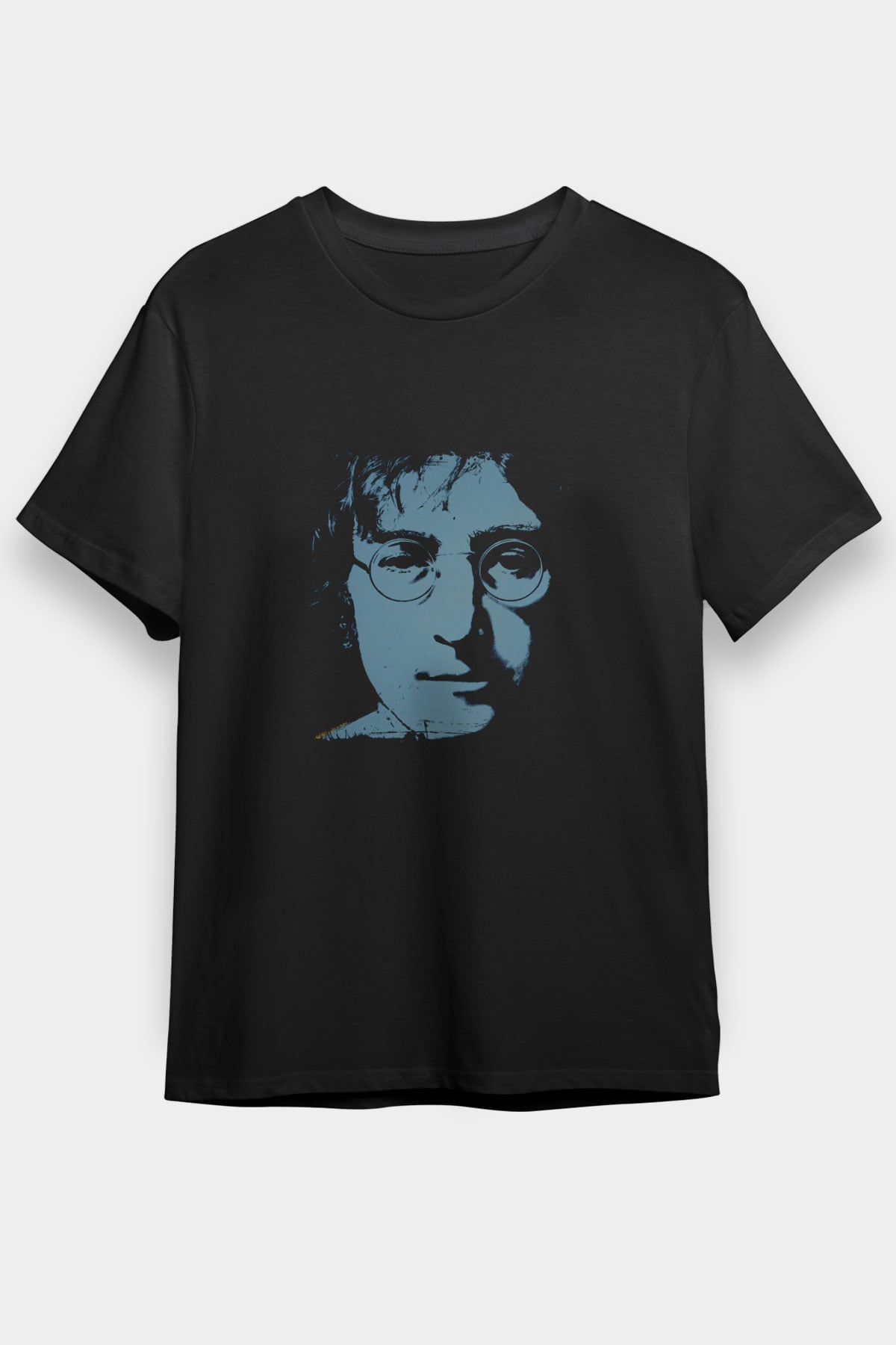 John Lennon Baskılı Unisex Siyah Tişört