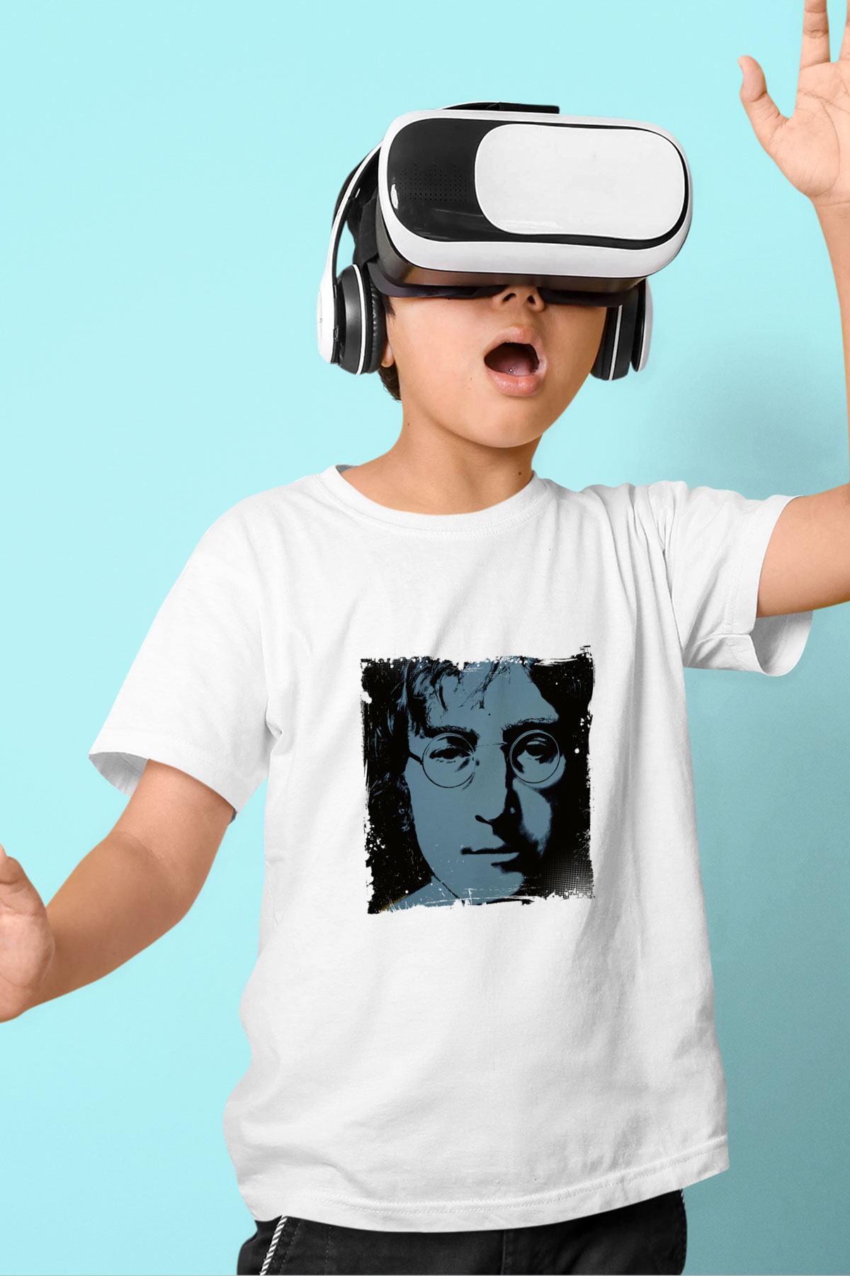 John Lennon Unisex Baskılı Beyaz Çocuk Tişört