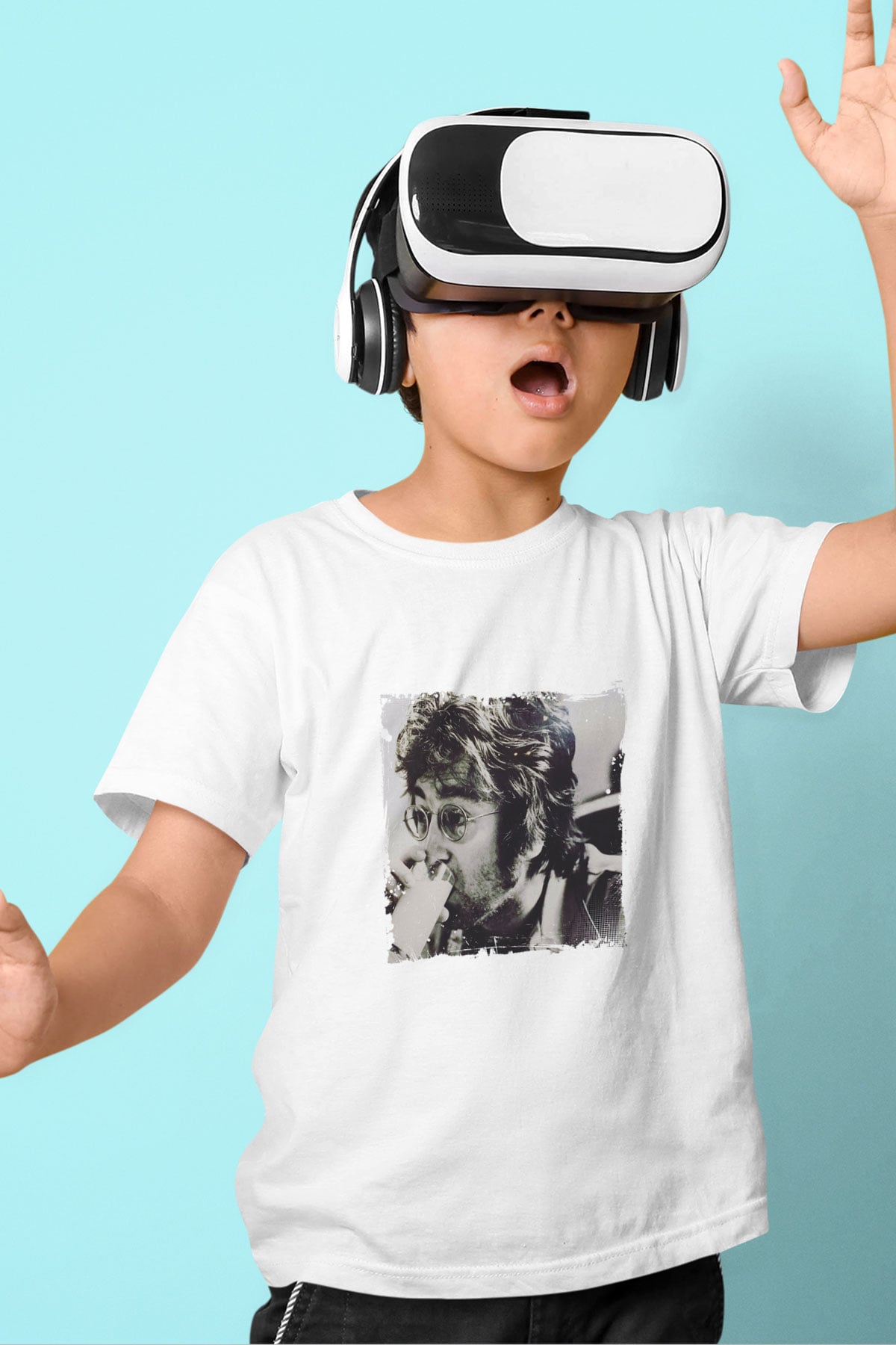 John Lennon Unisex Baskılı Beyaz Çocuk Tişört