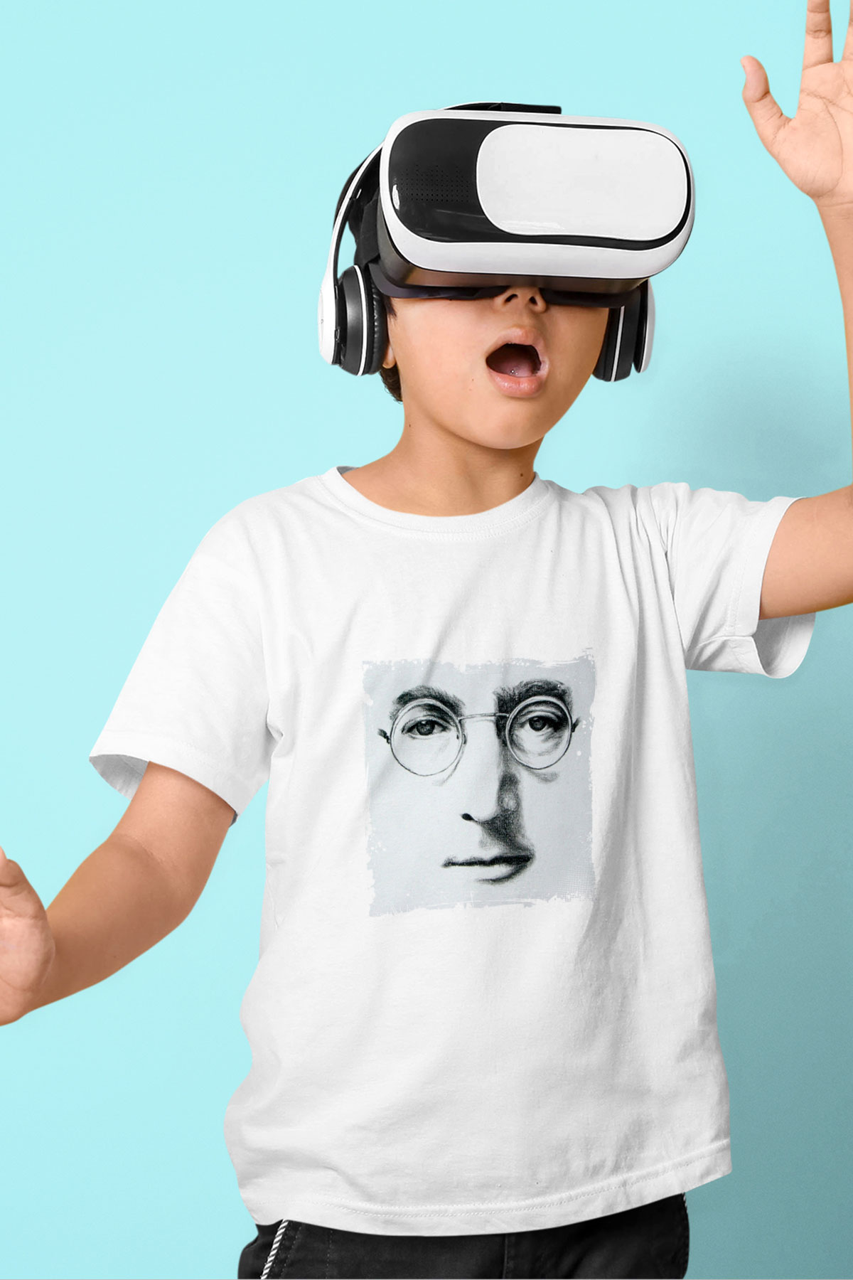John Lennon Unisex Baskılı Beyaz Çocuk Tişört