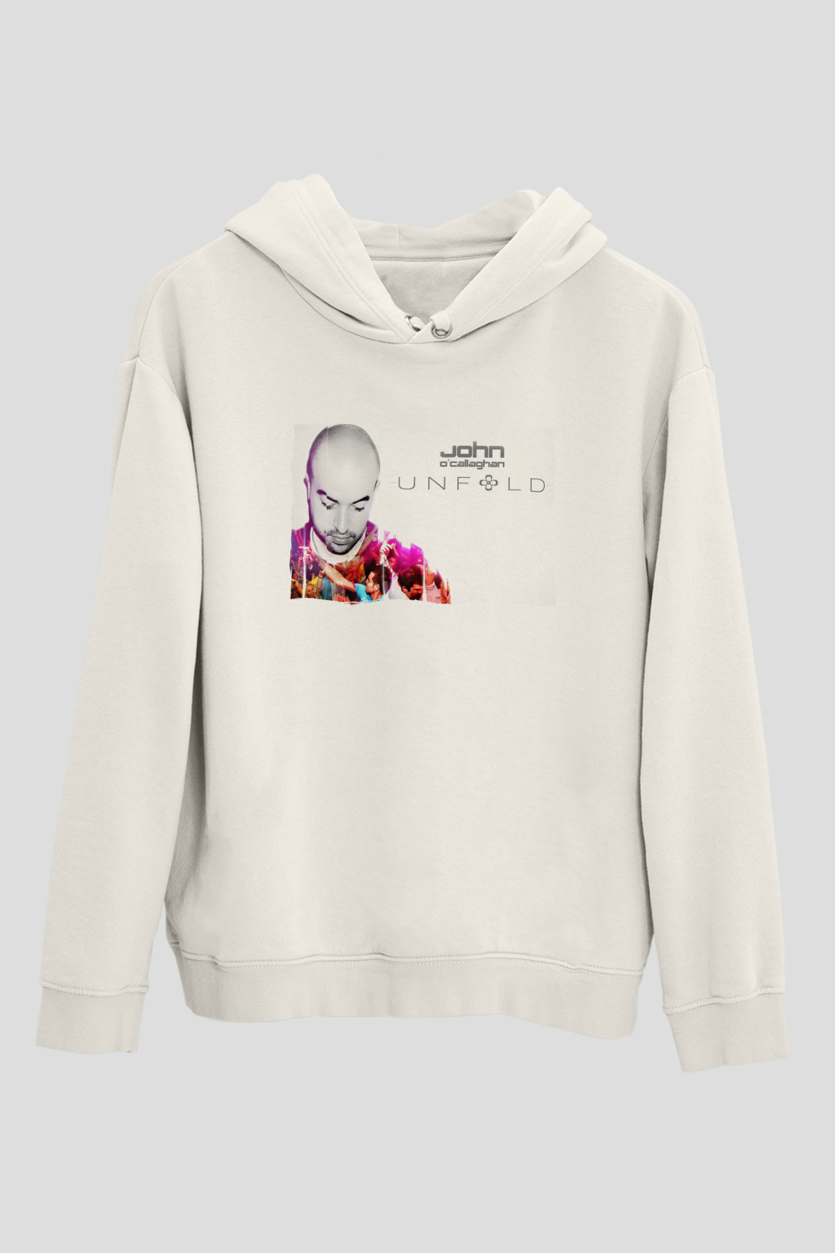John Ocallaghan Beyaz Unisex Kapüşonlu Sweatshirt