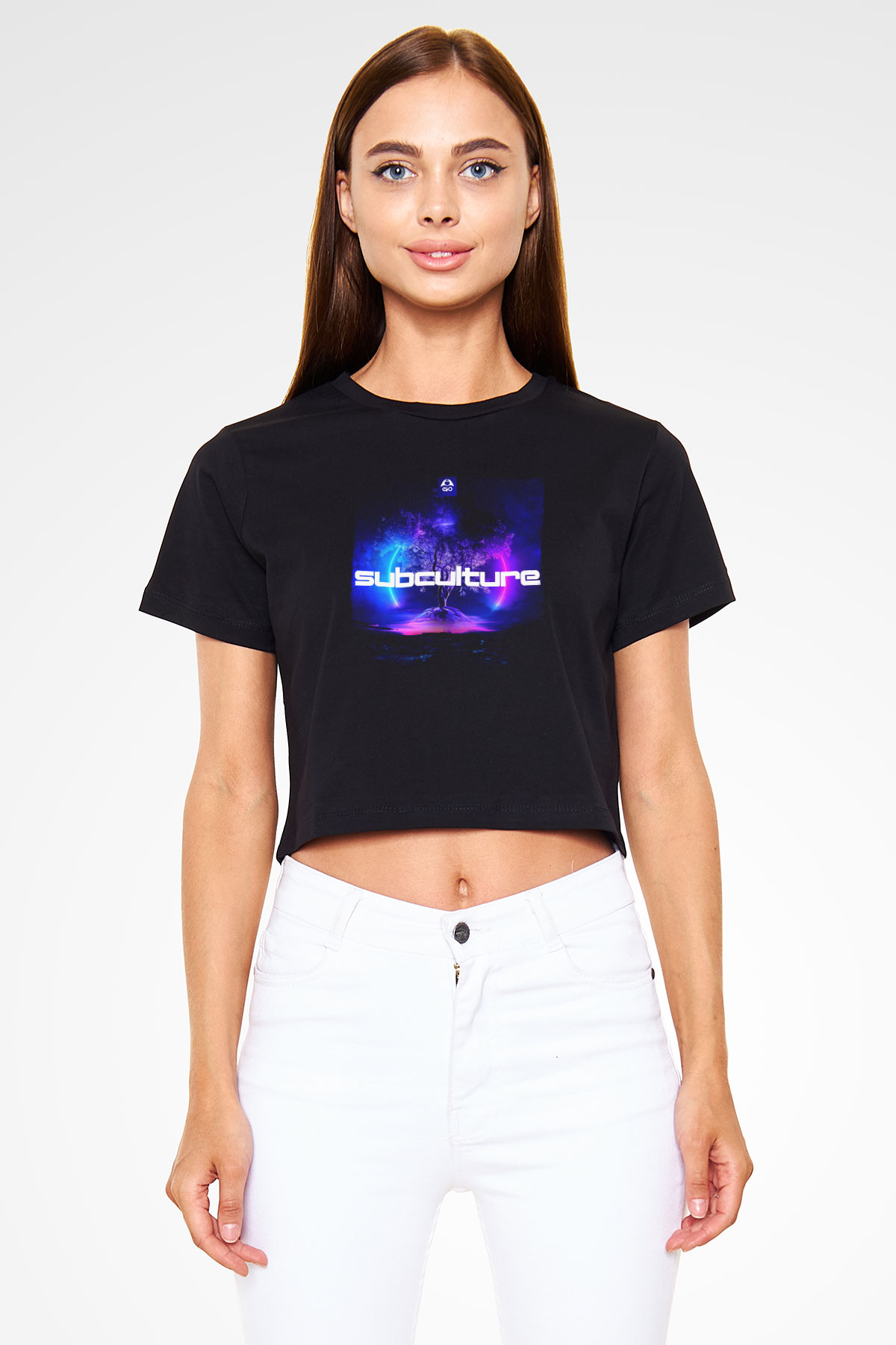 John Ocallaghan Siyah  Crop Top Tişört