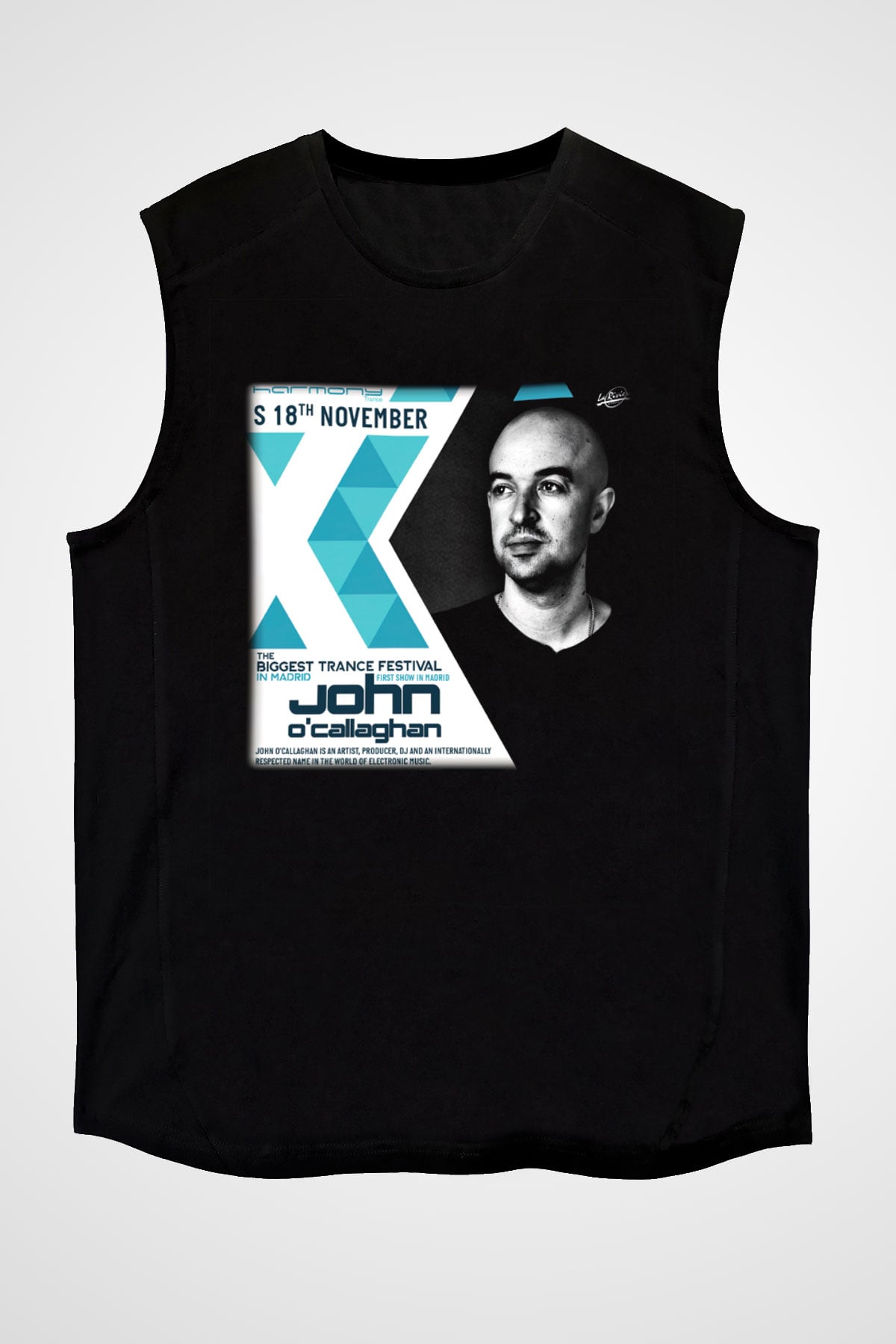 John Ocallaghan Siyah Unisex Kolsuz Tişört