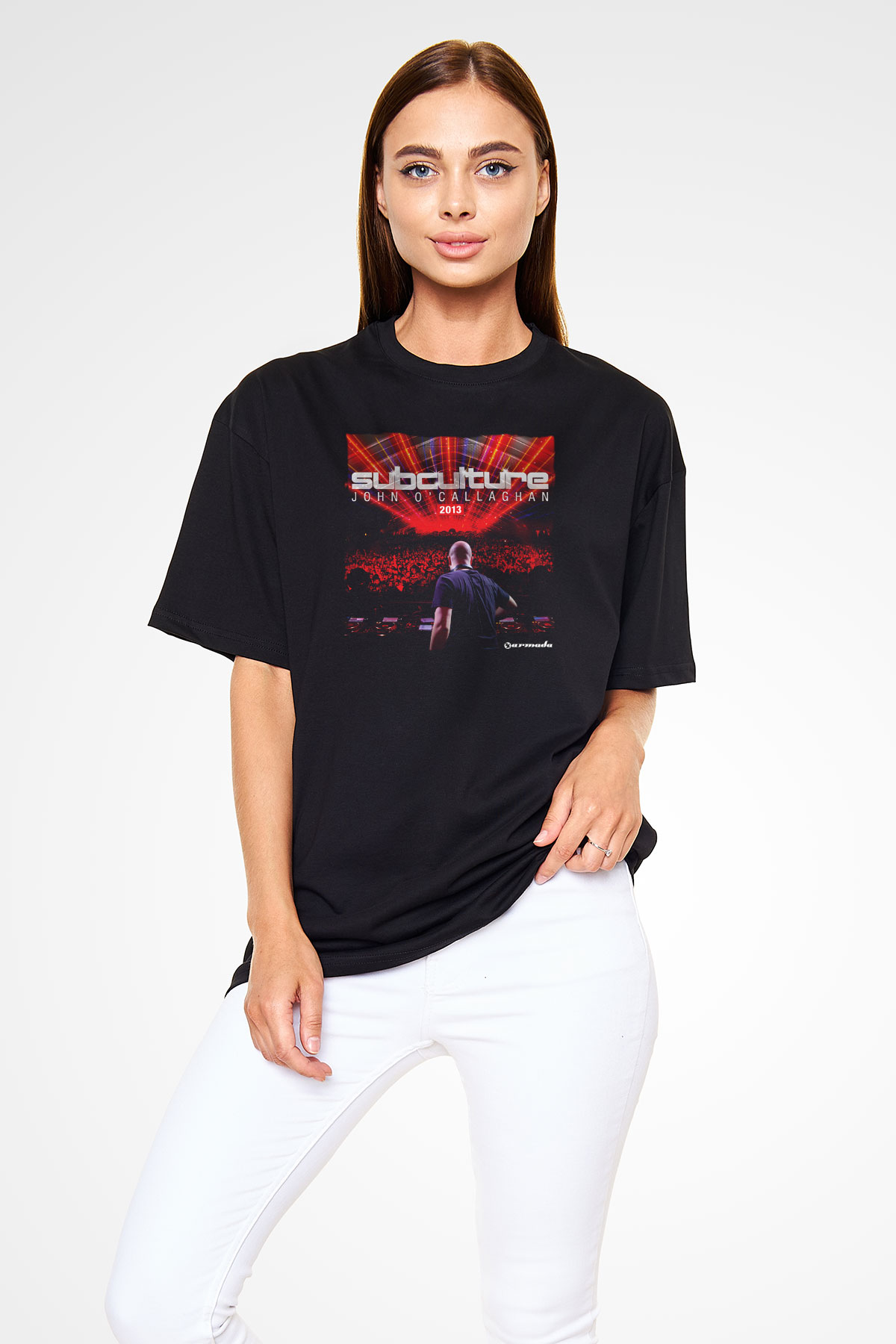 John Ocallaghan Siyah Oversize Tişört Oversize T-shirt - TişörtFabrikası