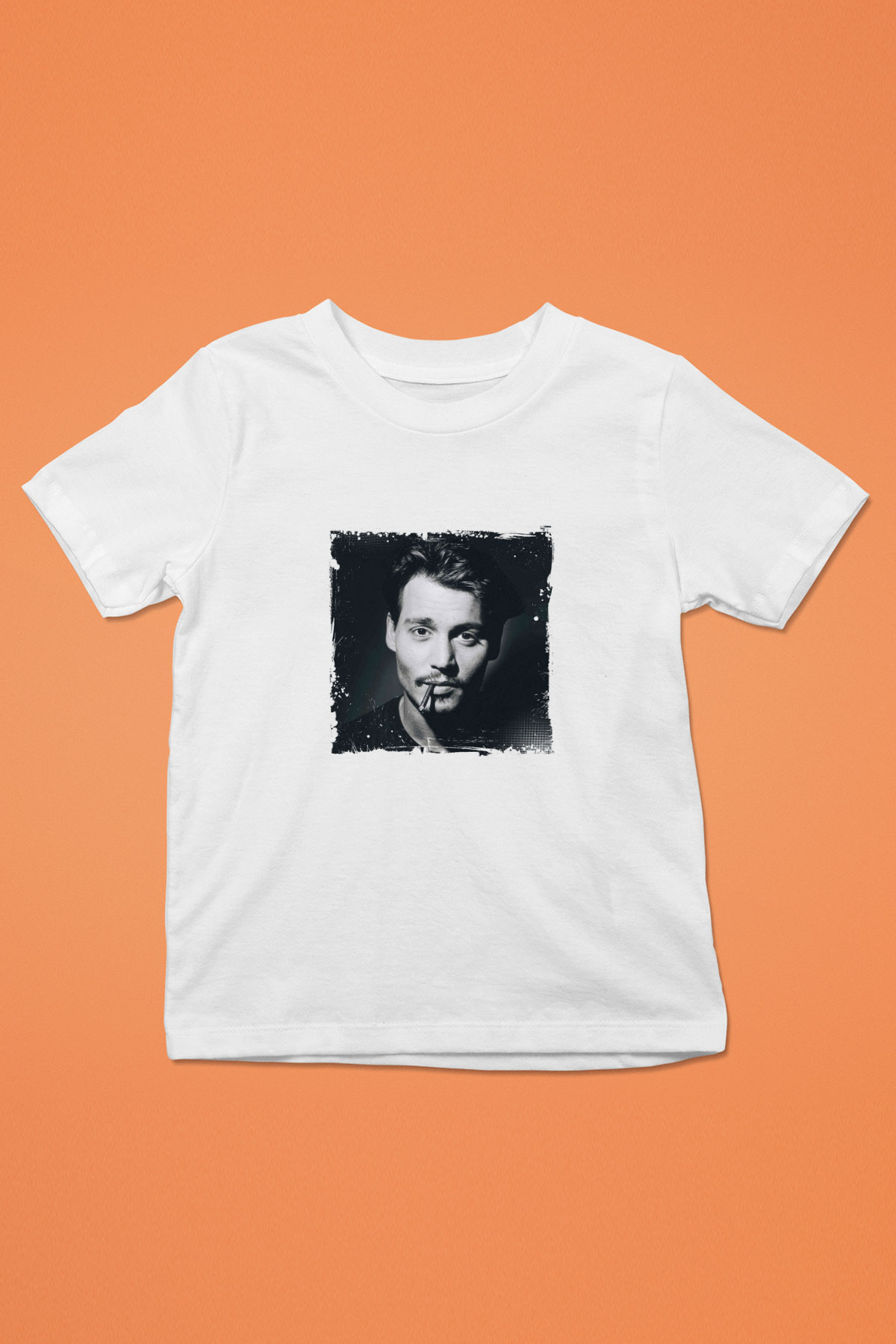 Johnny Depp Unisex Baskılı Beyaz Çocuk Tişört