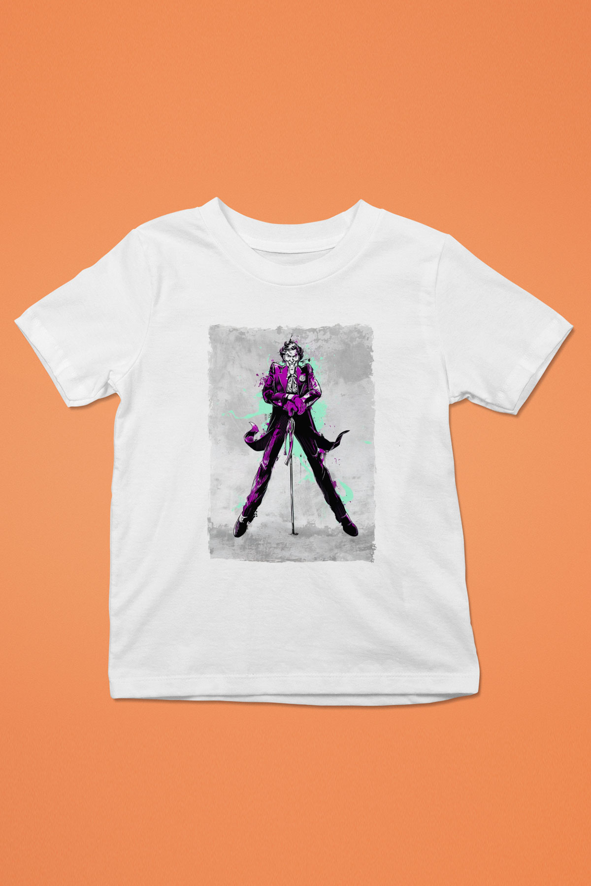 Joker Baskılı Unisex Beyaz  Çocuk Tişört