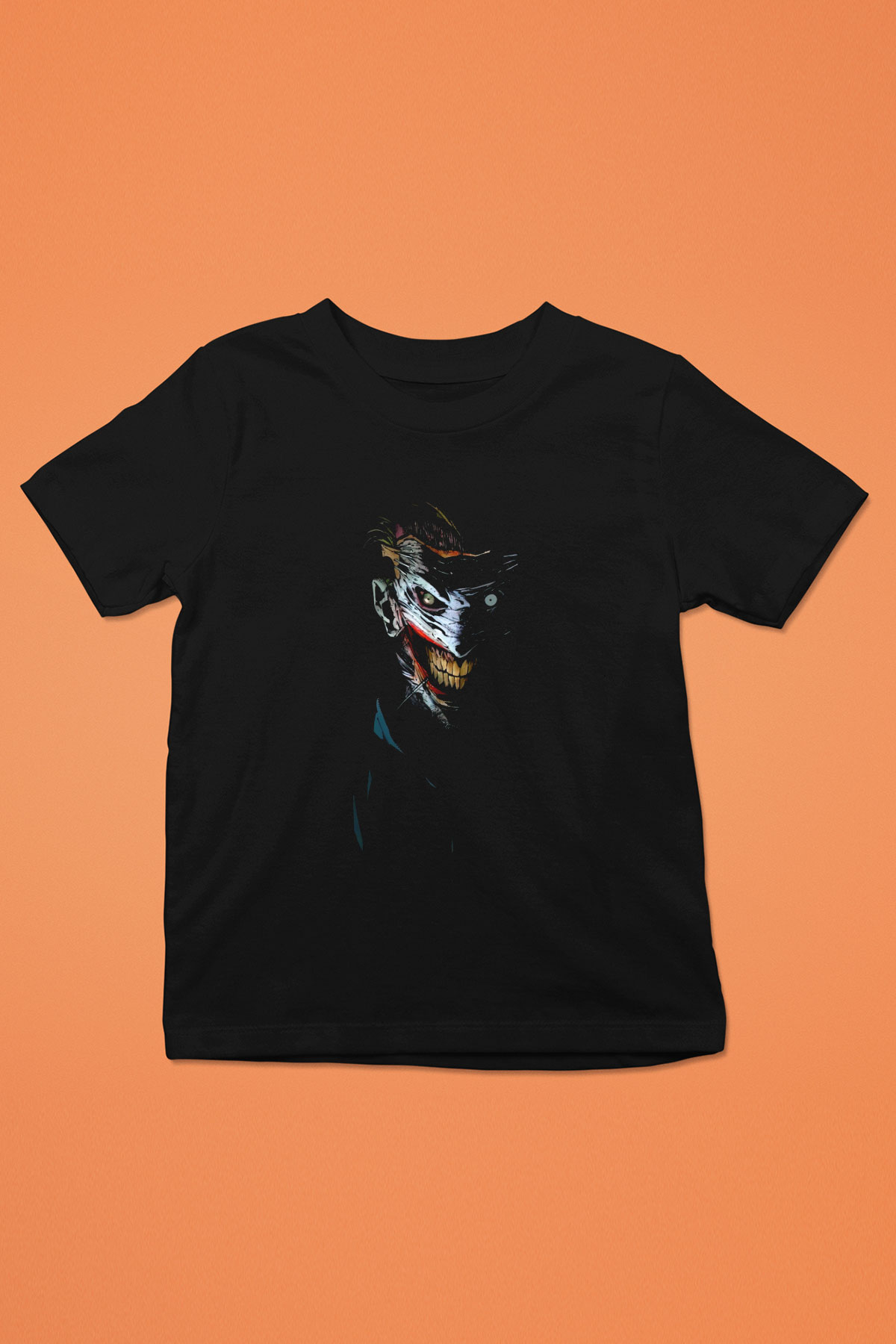 Joker Baskılı Unisex Siyah  Çocuk Tişört