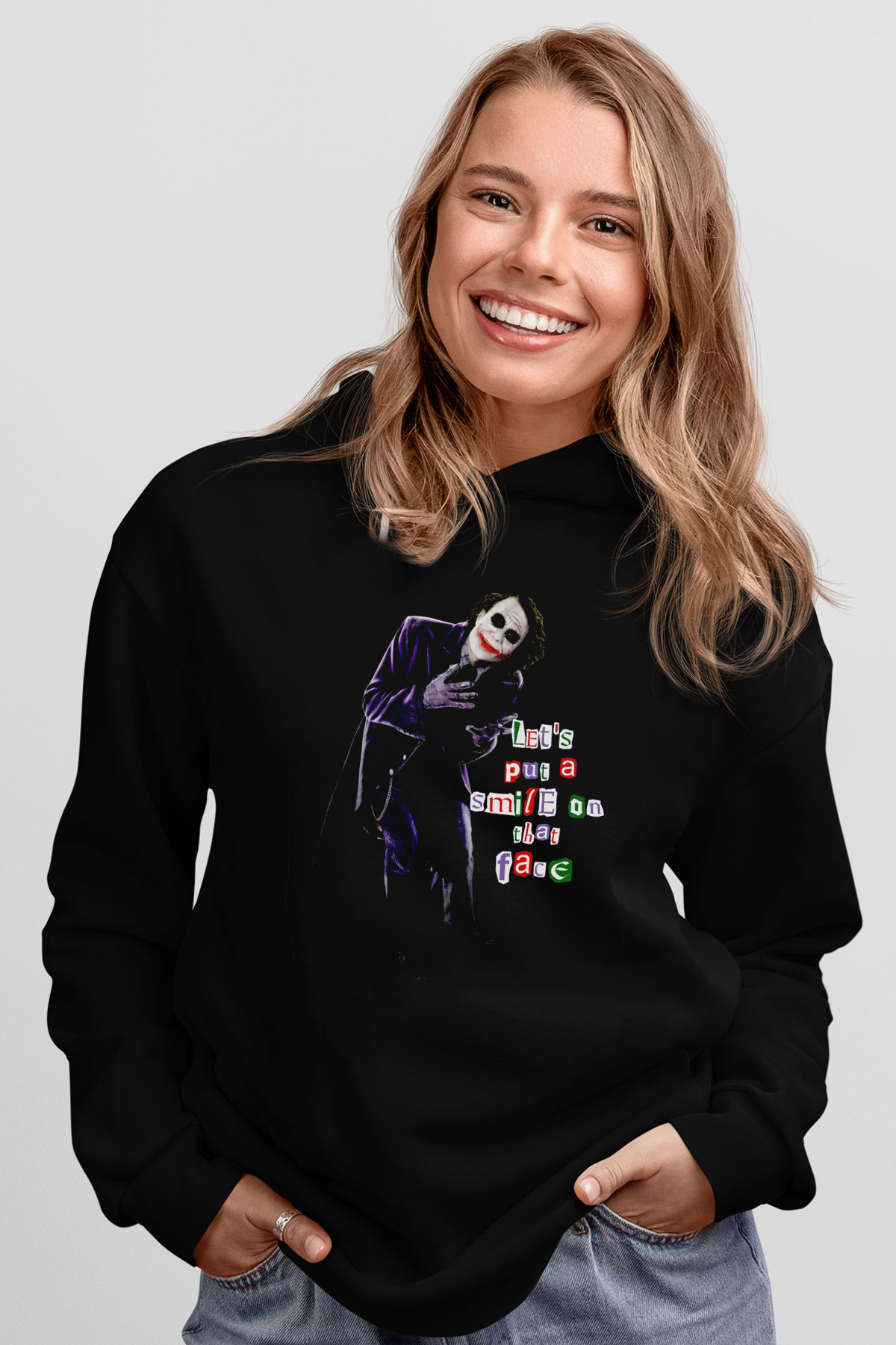 JokerSiyah  Unisex Hoodie
