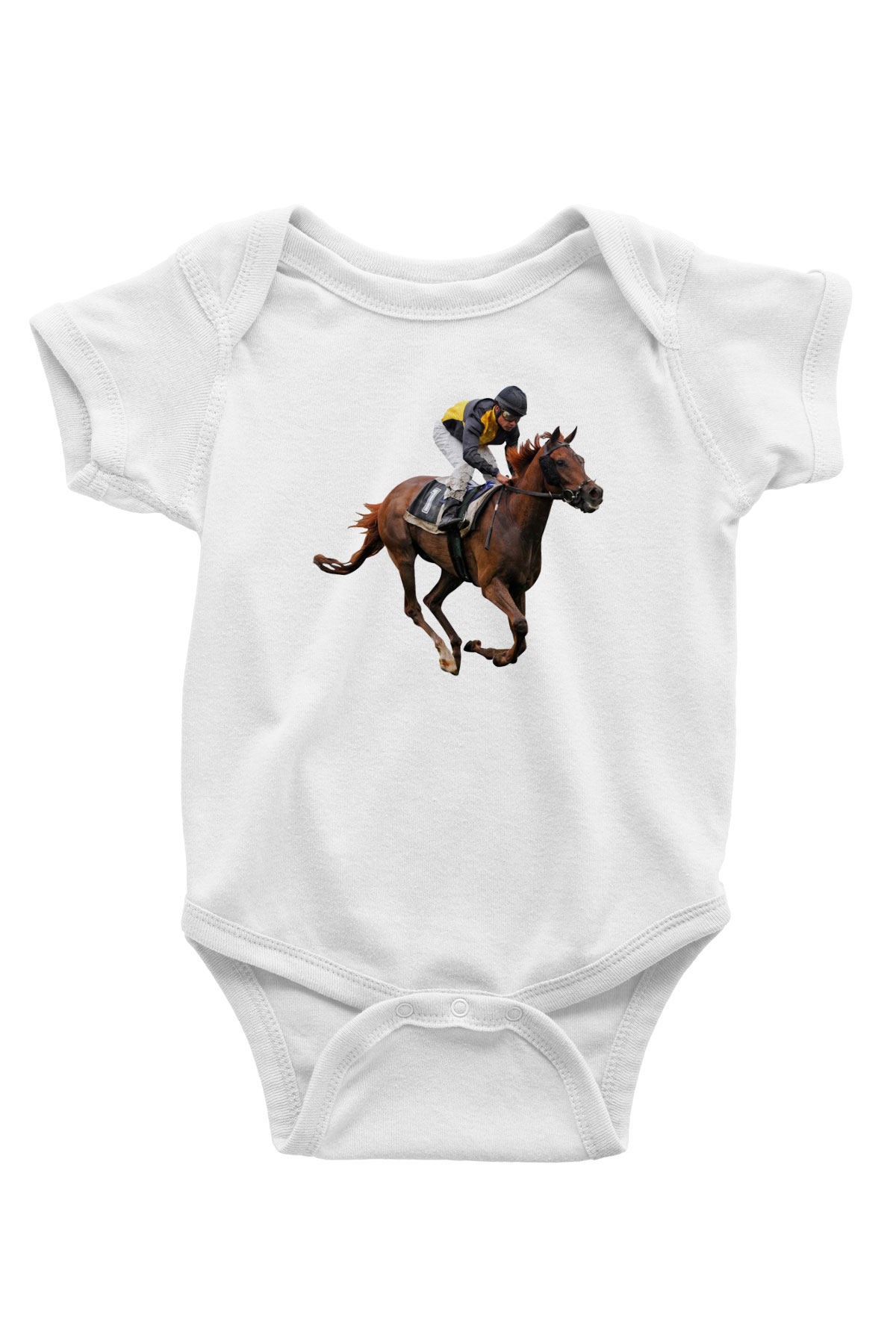 Jokey Baskılı Beyaz Unisex Bebek Body - Zıbın