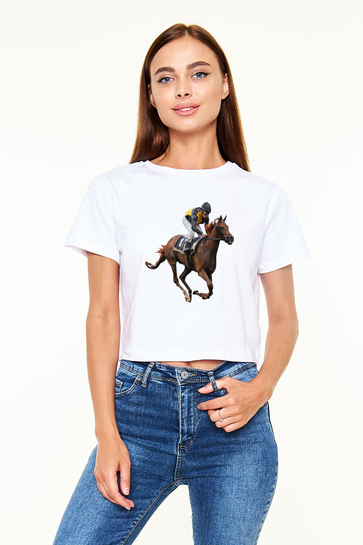 Jokey Beyaz Croptop Tişört