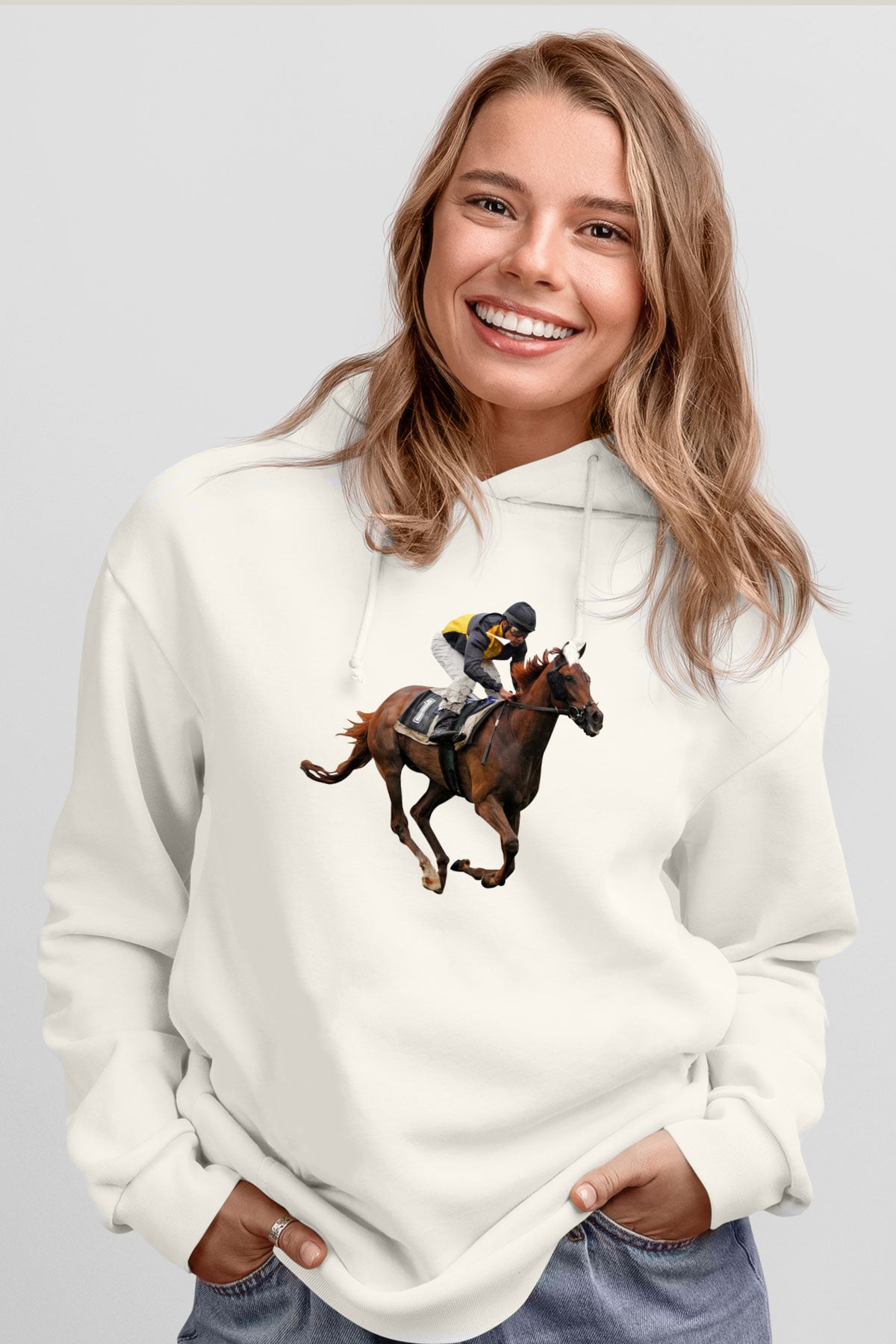 Jokey Beyaz Unisex Hoodie