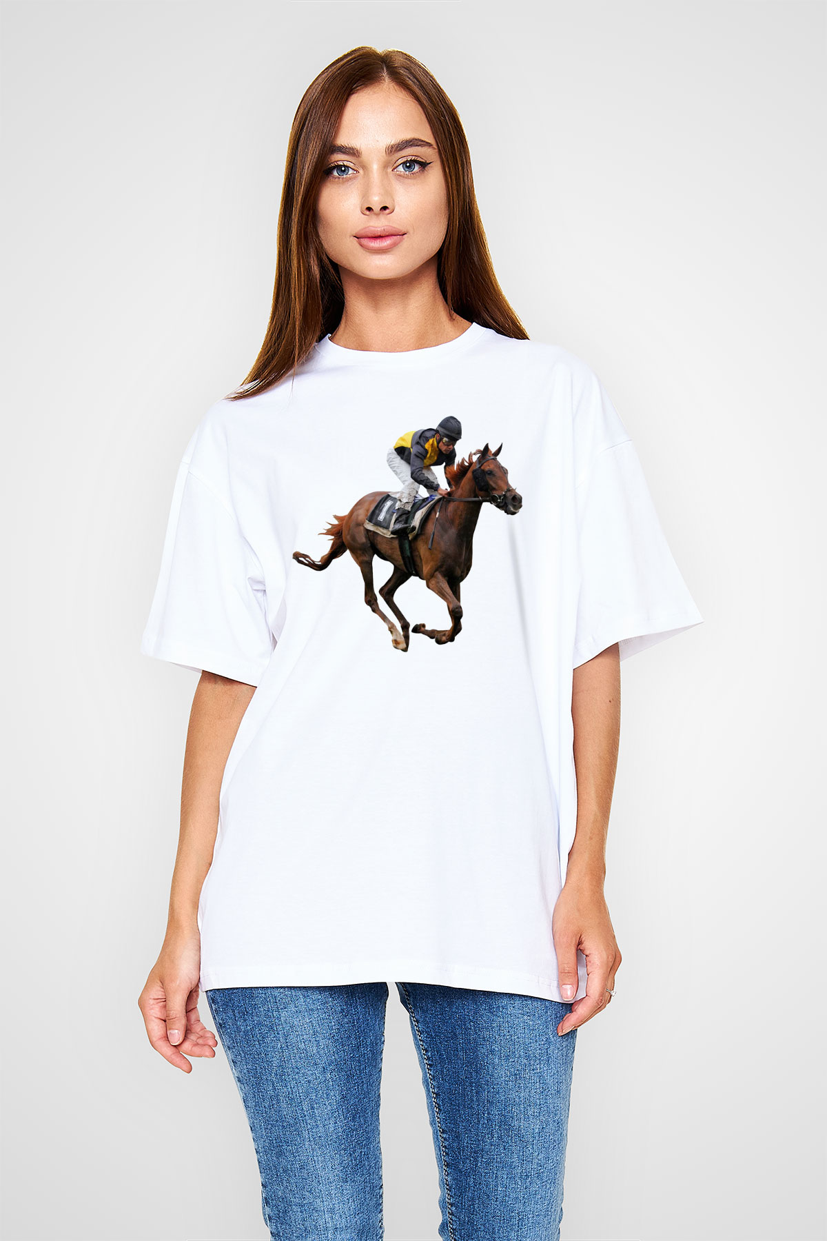 Jokey Beyaz Unisex Oversize Tişört T-Shirt
