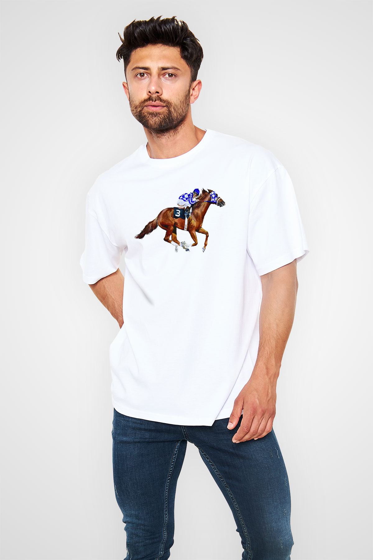 Jokey Beyaz Oversize Tişört Oversize T-shirt - TişörtFabrikası