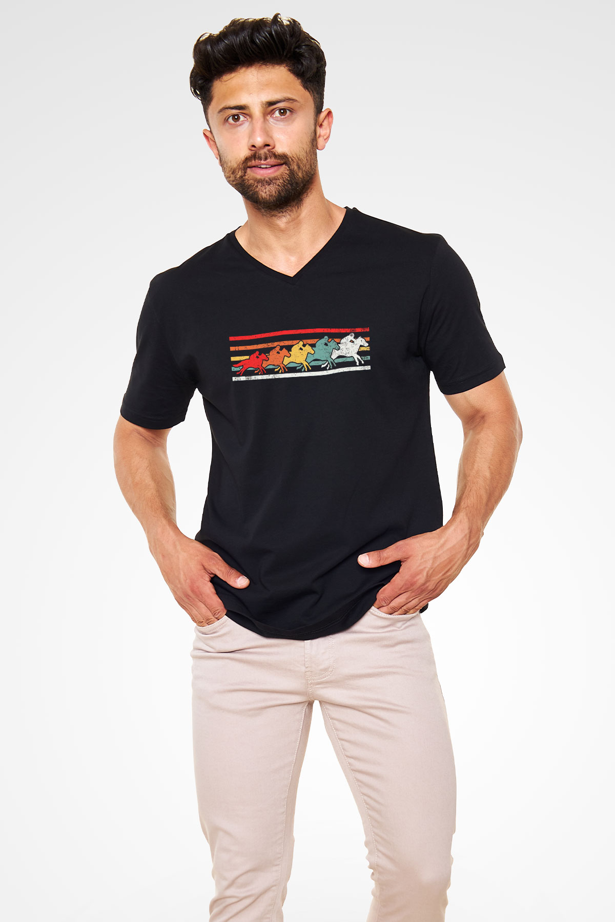 Jokey Siyah Unisex V Yaka Tişört