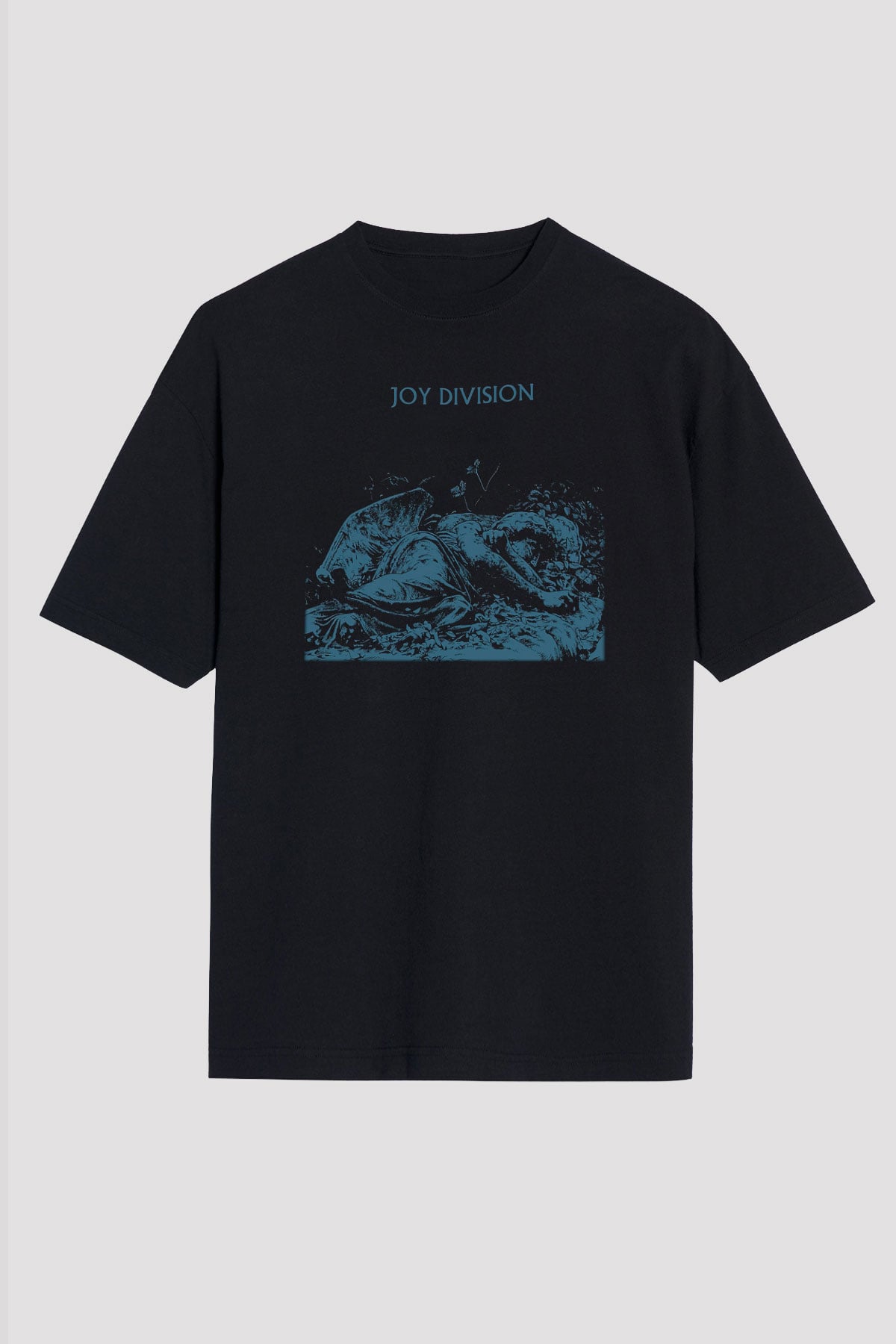 Joy Division Siyah Unisex Oversize Tişört T-Shirt