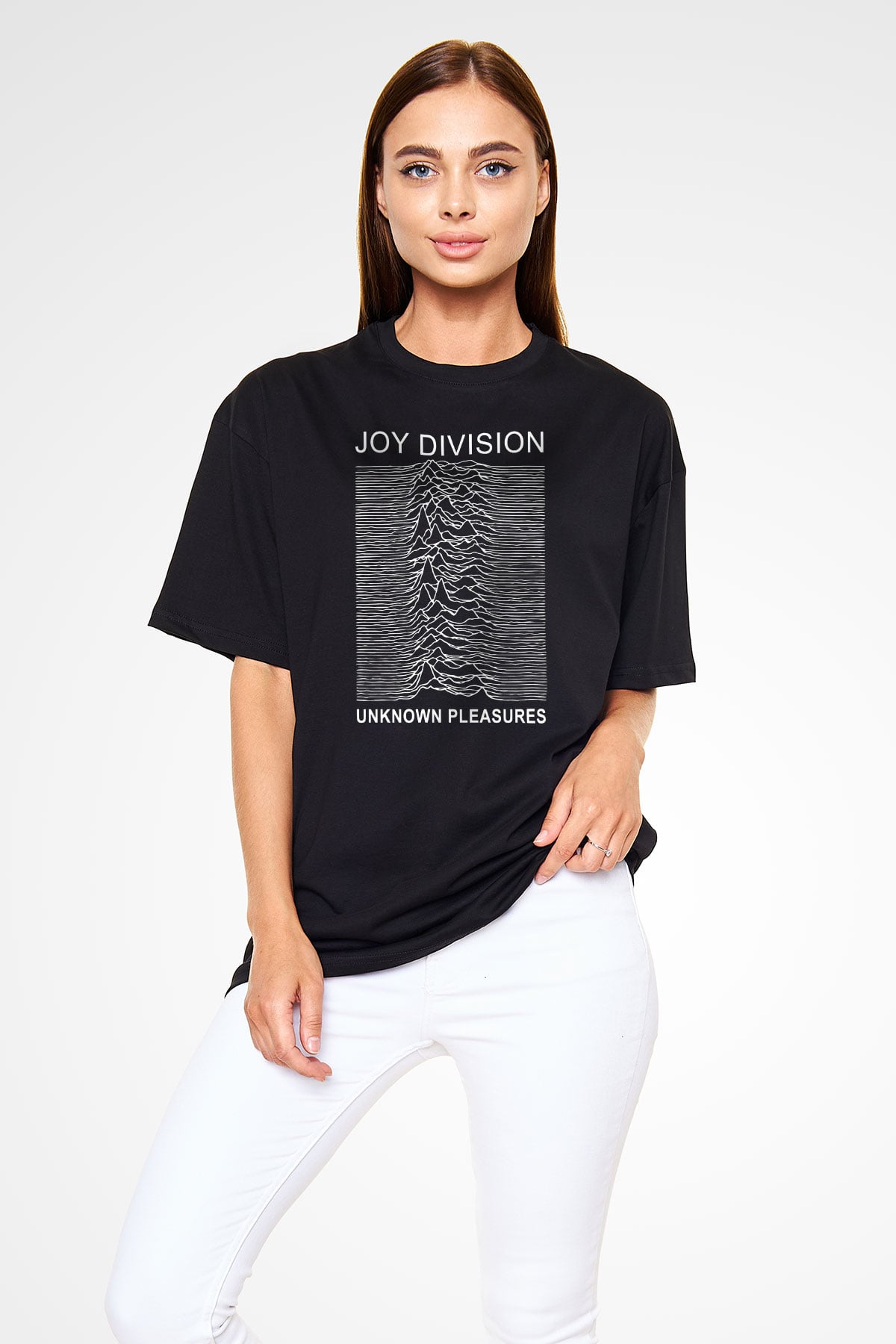 Joy Division Siyah Unisex Oversize Tişört T-Shirt