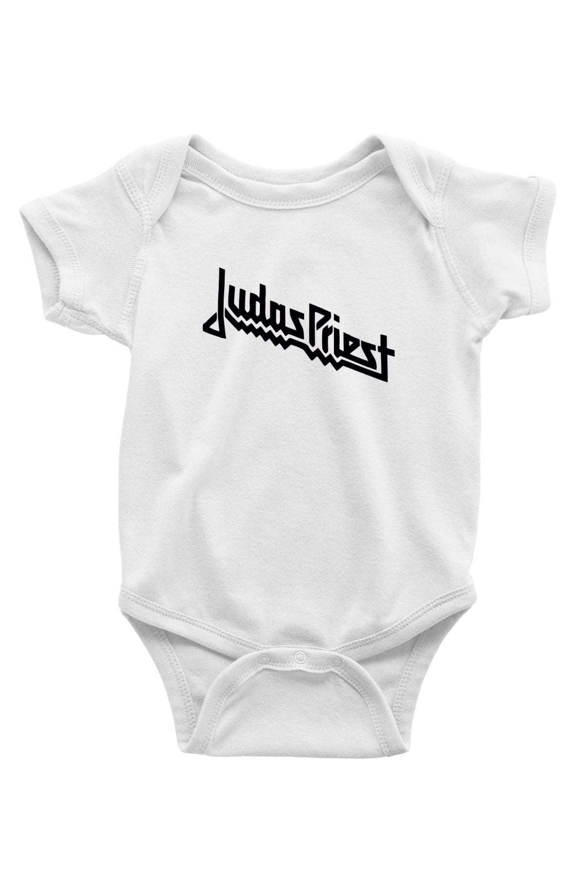 Judas Priest Baskılı Beyaz Unisex Bebek Body - Zıbın