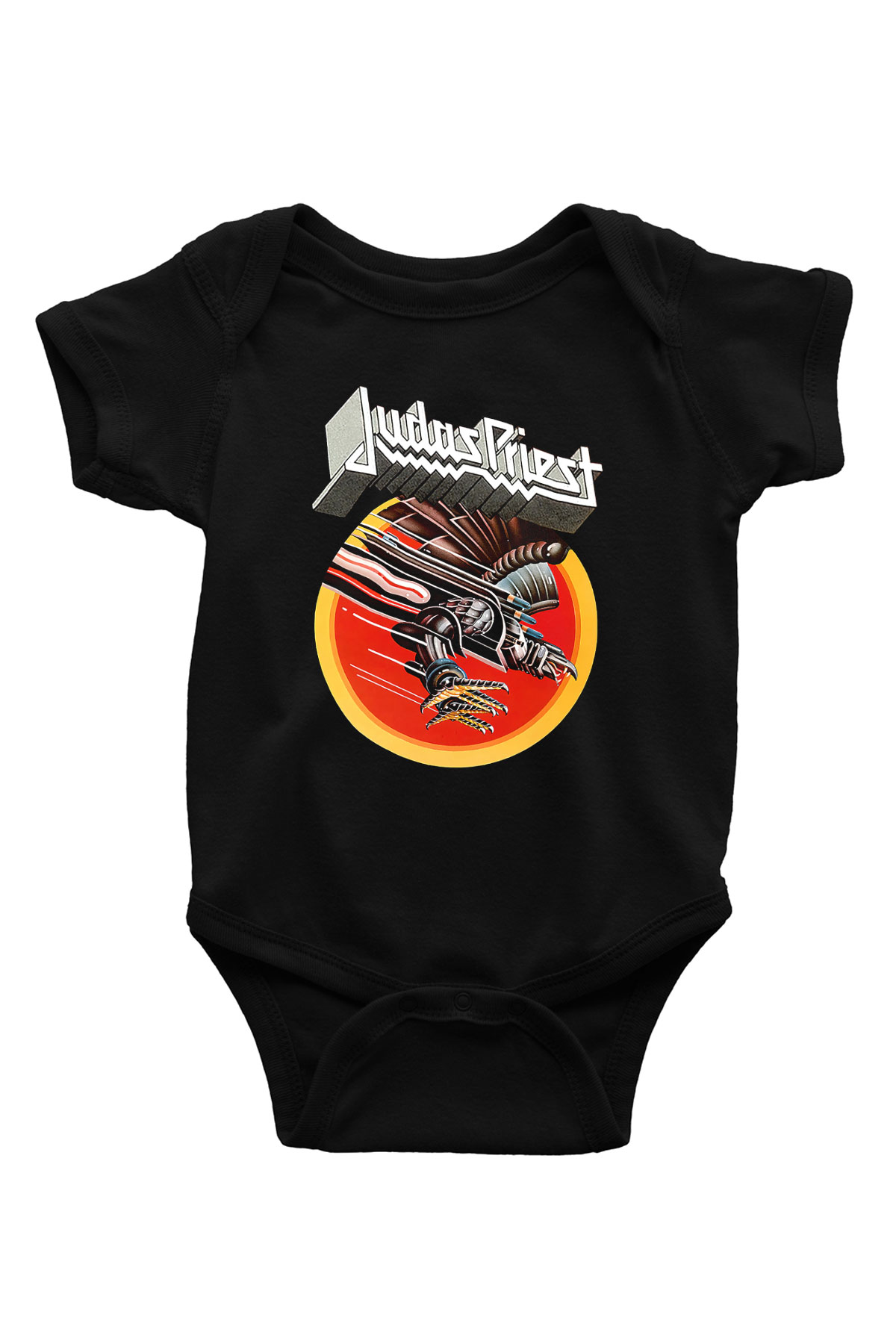 Judas Priest Baskılı Siyah Bebek Body - Zıbın