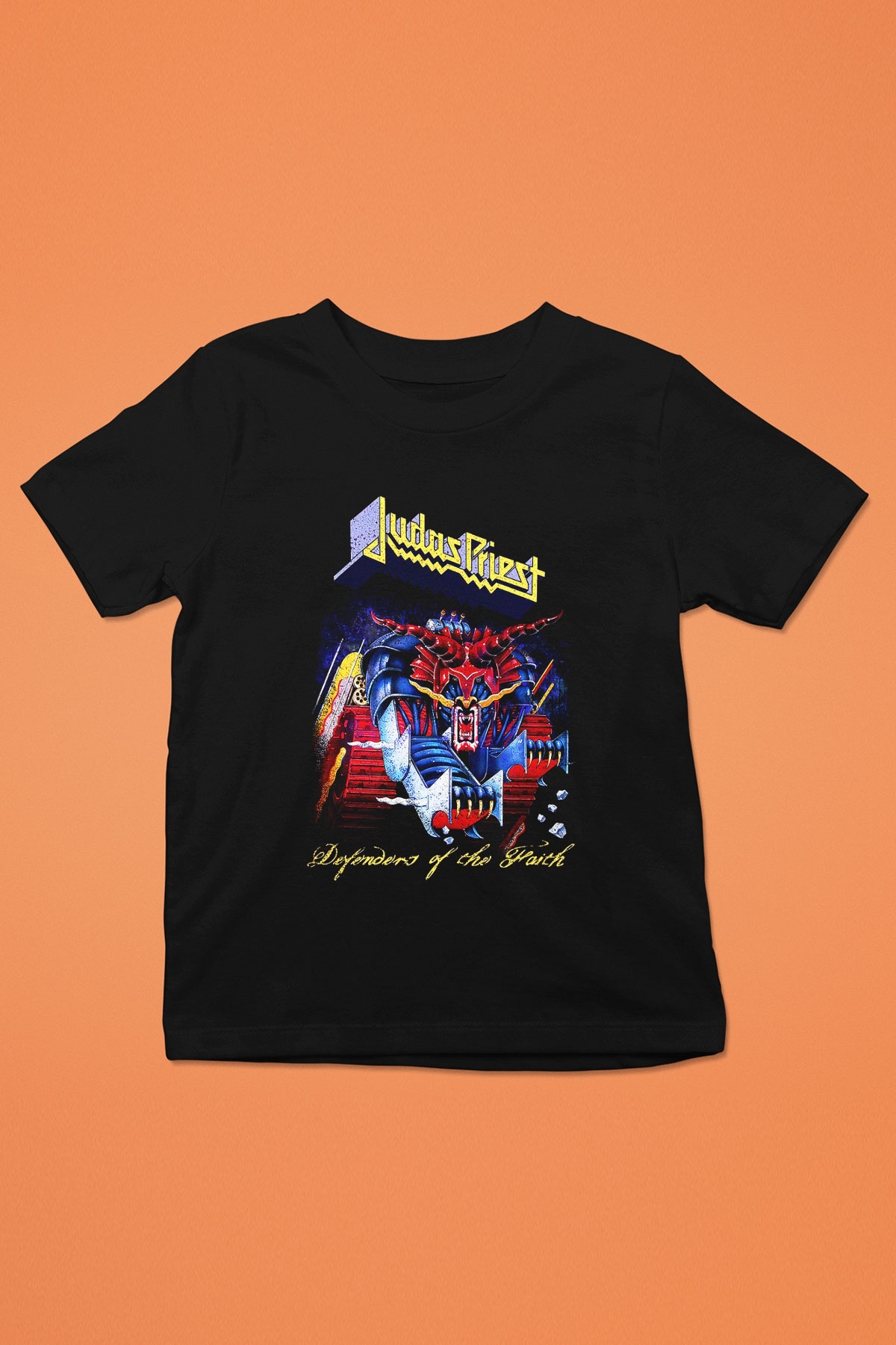 Judas Priest Baskılı Siyah Unisex Çocuk Tişört