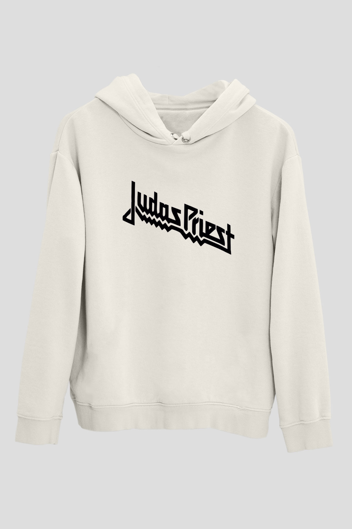 Judas Priest Beyaz Unisex Kapşonlu Sweatshirt