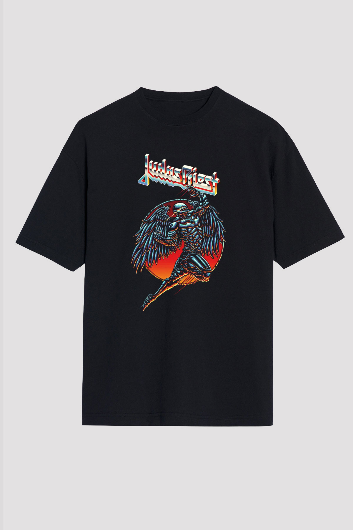 Judas Priest Siyah Unisex Oversize Tişört T-Shirt