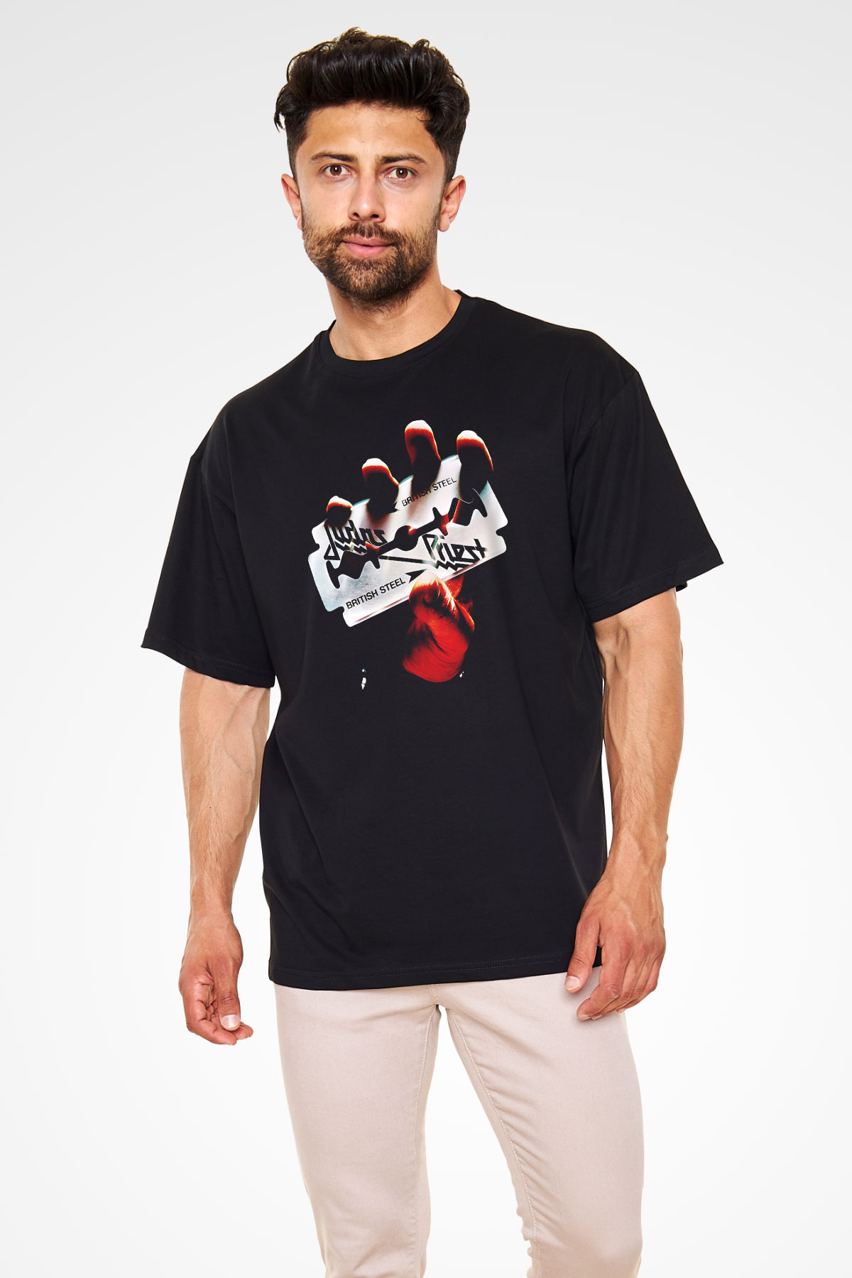 Judas Priest Siyah Unisex Oversize Tişört T-Shirt