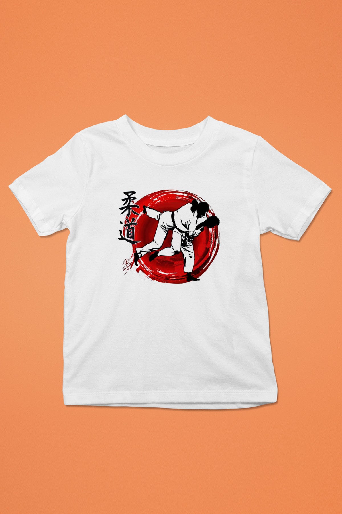Judo Baskılı Beyaz Unisex Çocuk Tişört
