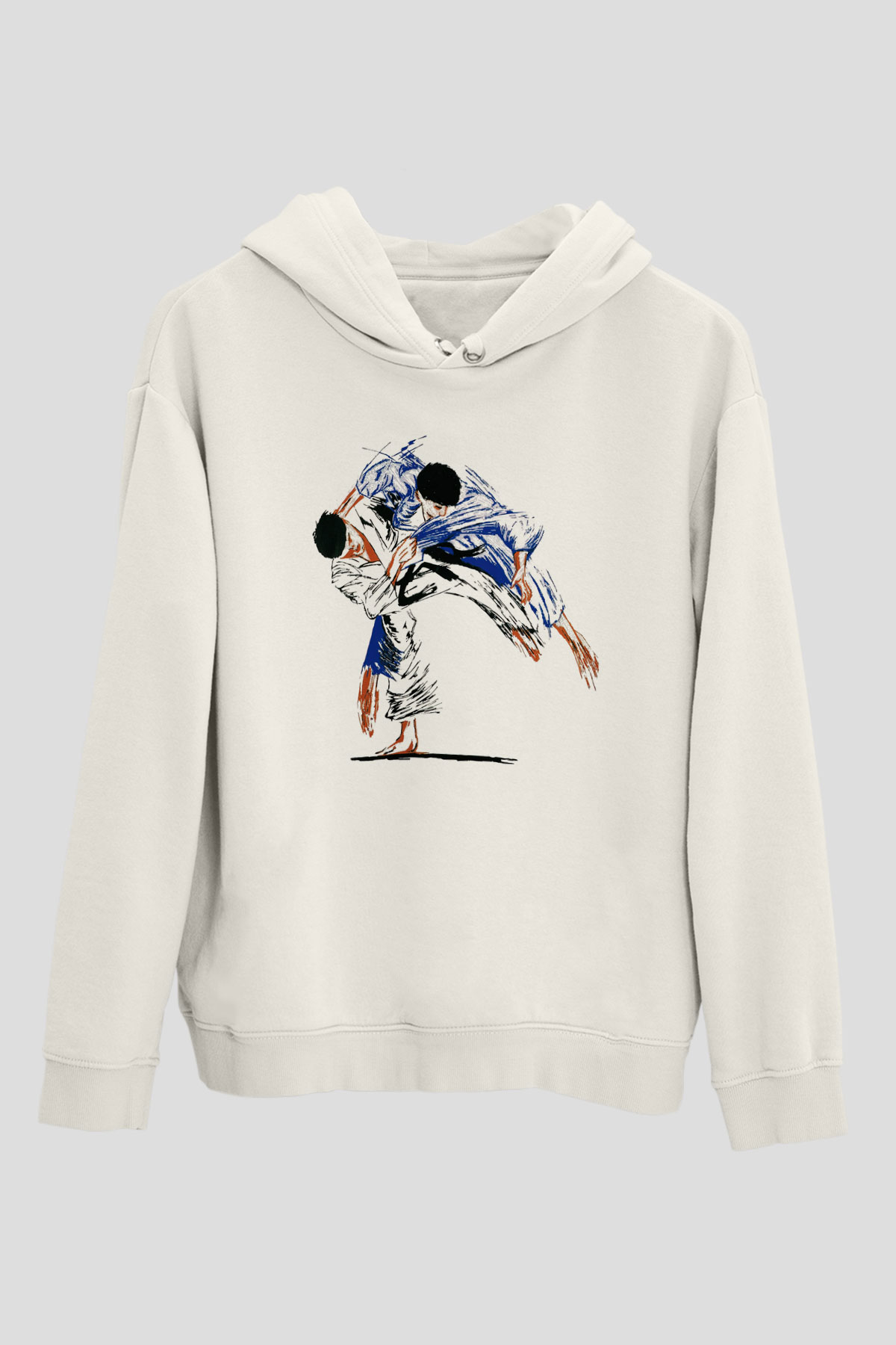 Judo Beyaz Unisex Hoodie
