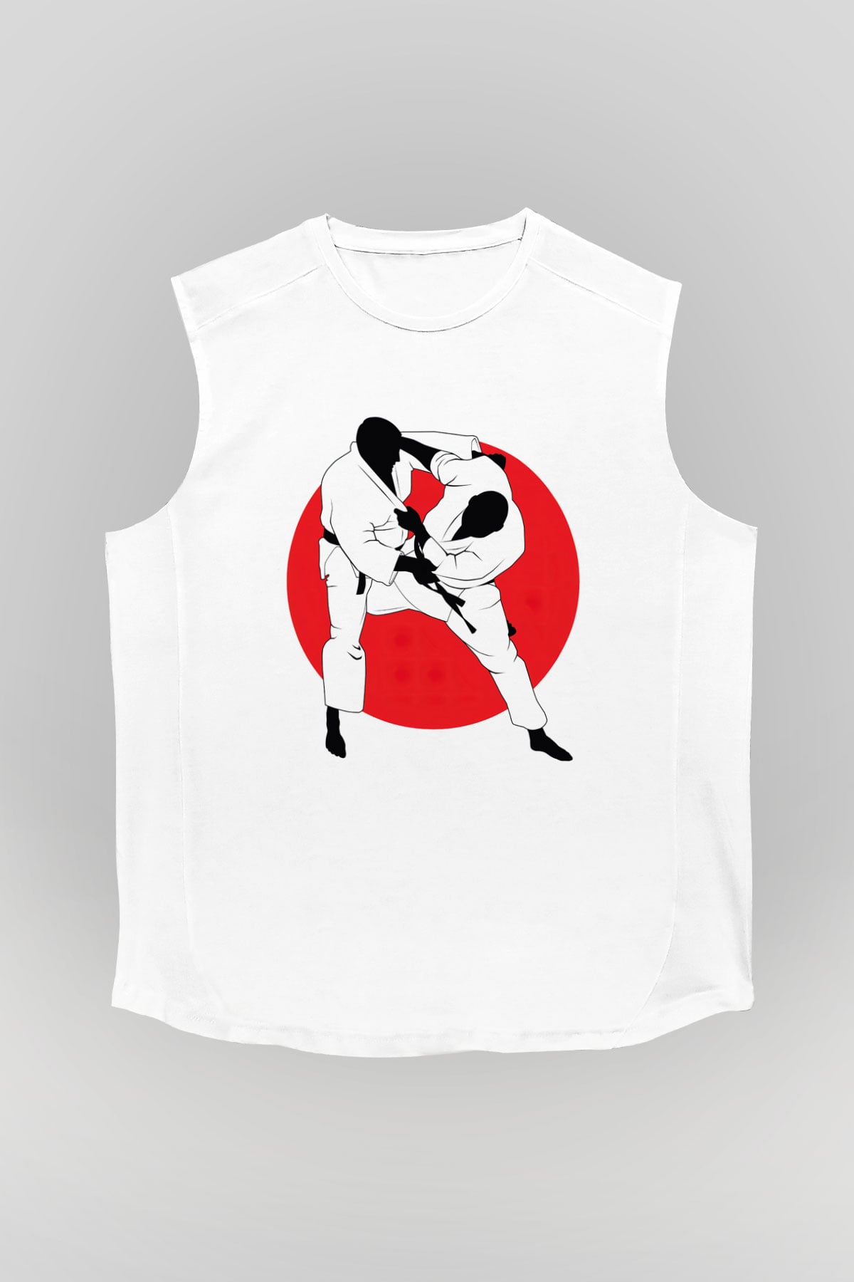 Judo Beyaz Unisex Kolsuz Tişört