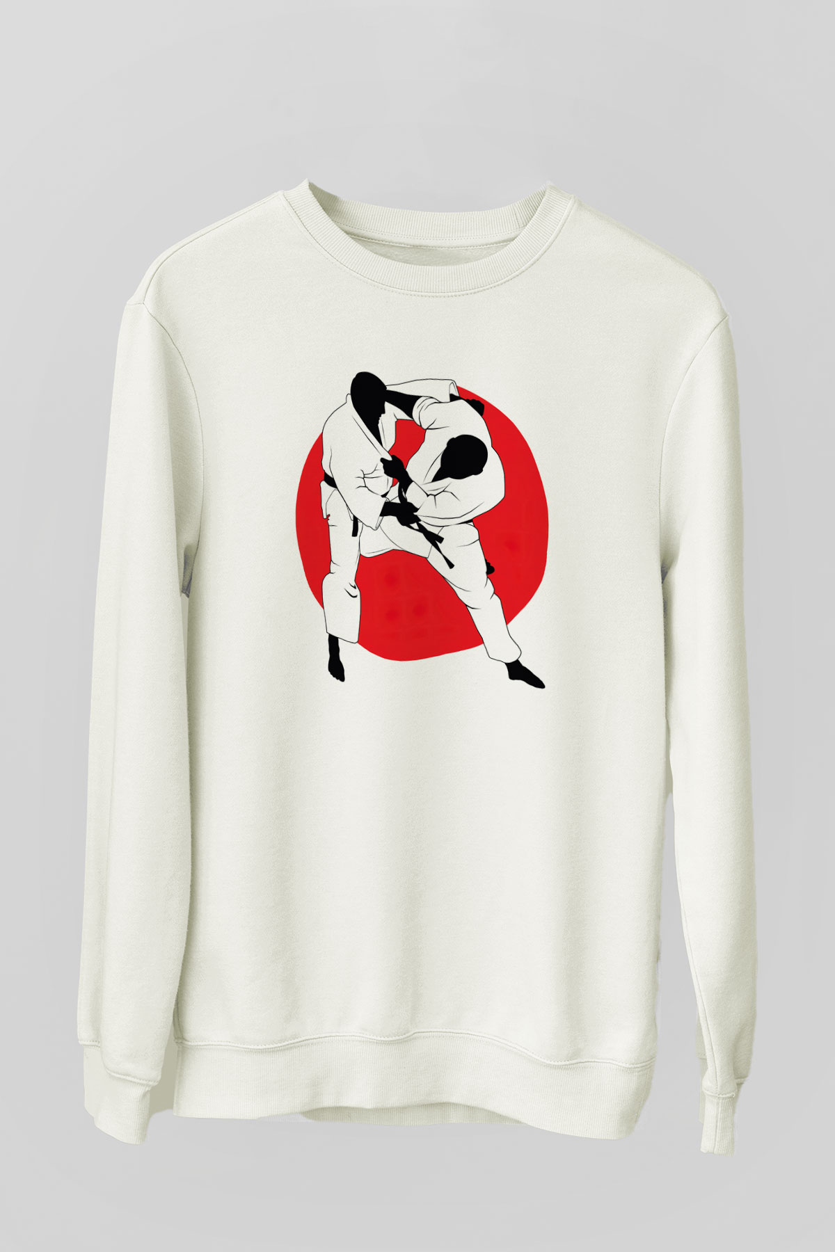 Judo Beyaz Unisex Sweatshirt