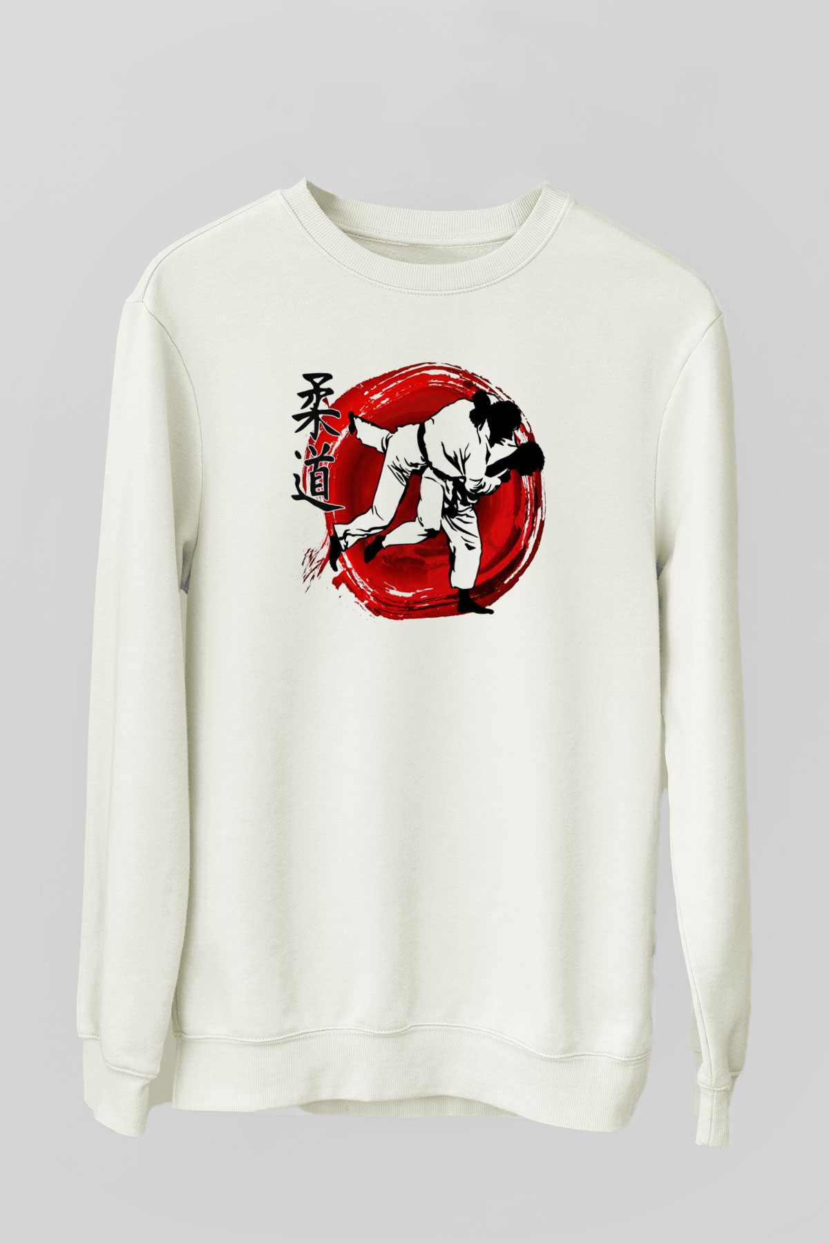 Judo Beyaz Unisex Sweatshirt