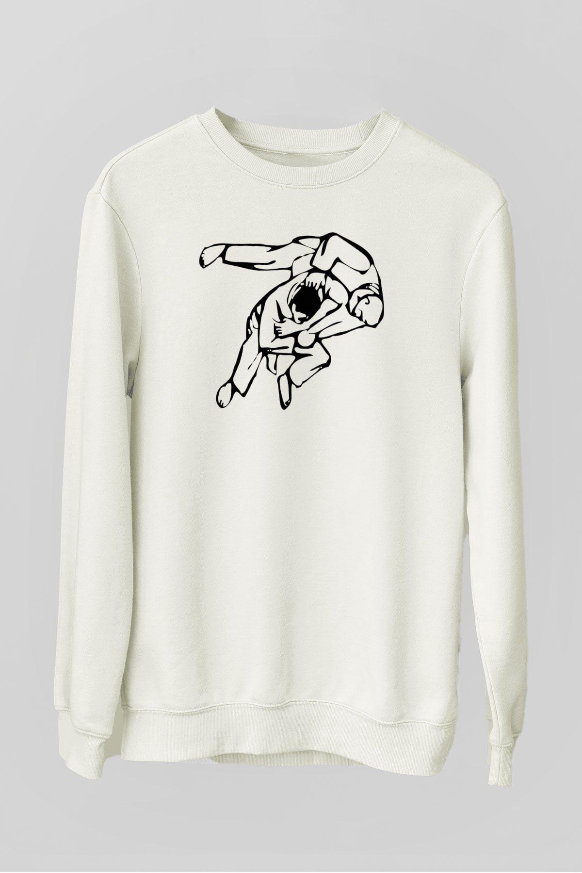 Judo Beyaz Unisex Sweatshirt