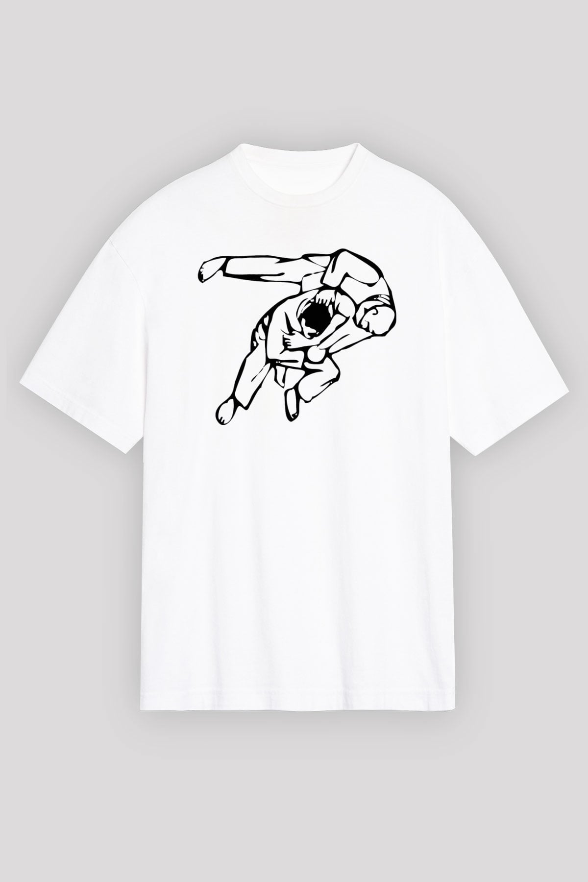 Judo Beyaz Oversize Tişört Oversize T-shirt - TişörtFabrikası