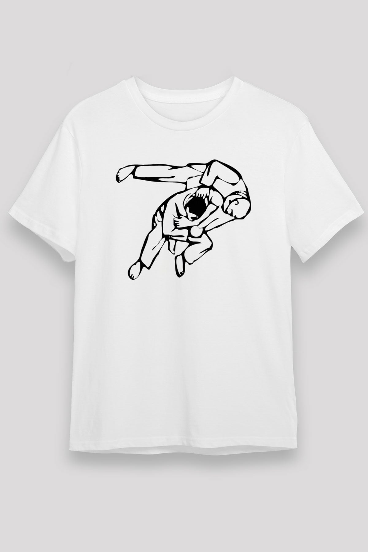 Judo Beyaz Unisex Tişört T-Shirt - TişörtFabrikası