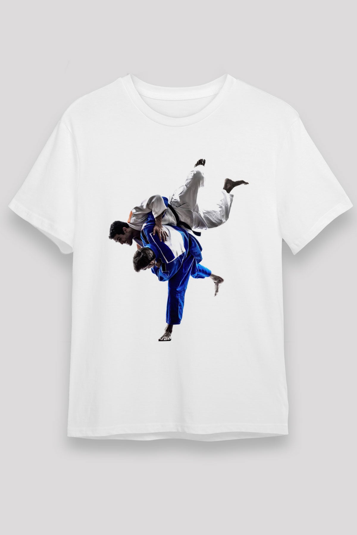 Judo Beyaz Unisex Tişört T-Shirt - TişörtFabrikası