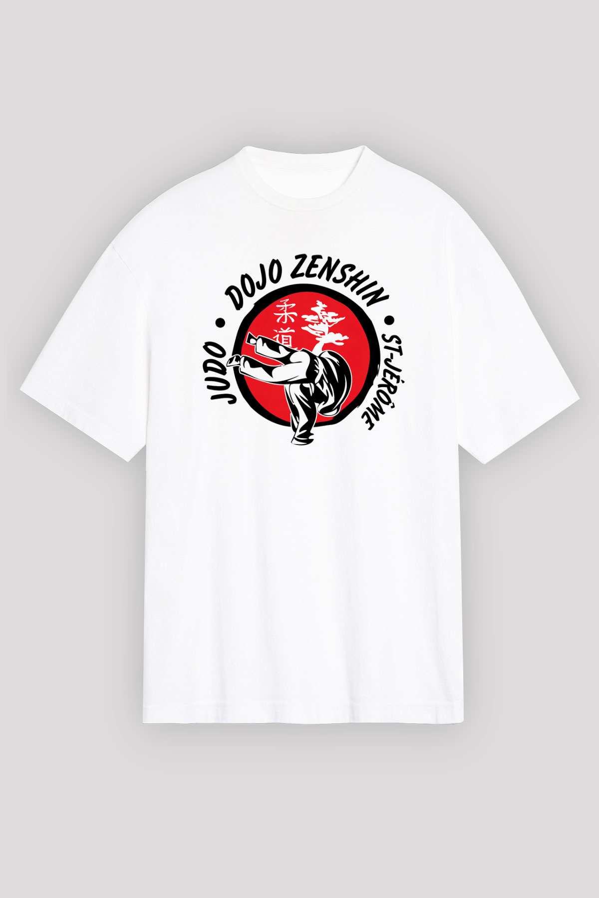 Judo Beyaz Oversize Tişört Oversize T-shirt - TişörtFabrikası