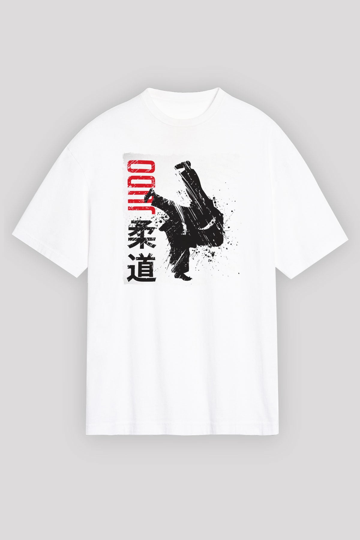 Judo Beyaz Oversize Tişört Oversize T-shirt - TişörtFabrikası