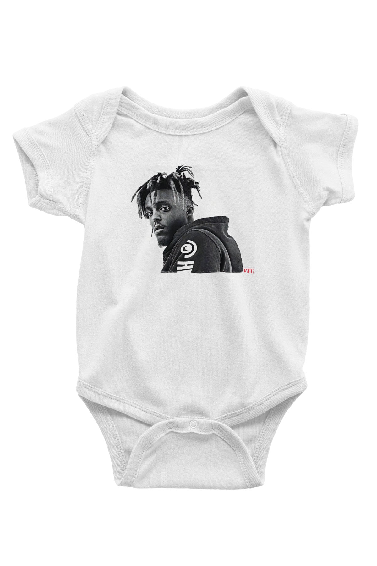 Juice Wrld Baskılı Beyaz Unisex Bebek Body - Zıbın