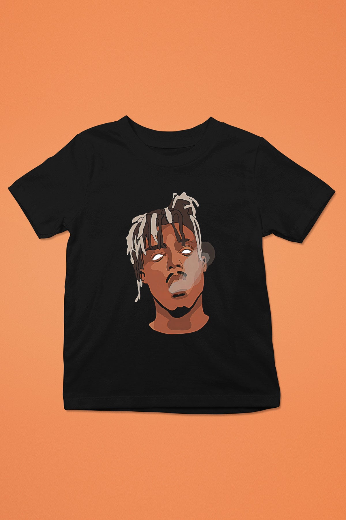 Juice Wrld Baskılı Unisex Siyah Çocuk Tişört - Tshirt