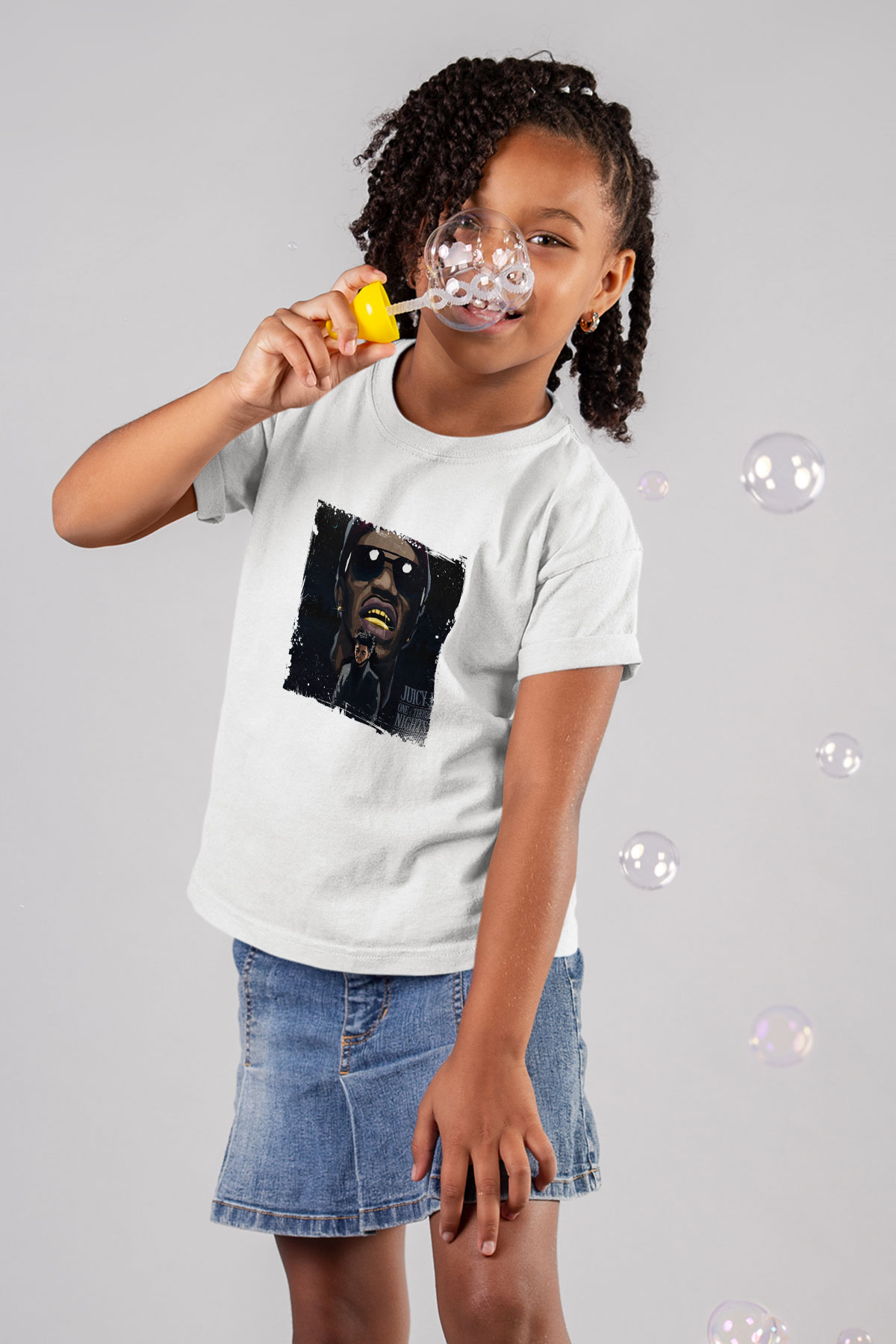 Juicy J Baskılı Unisex Beyaz Çocuk Tişört