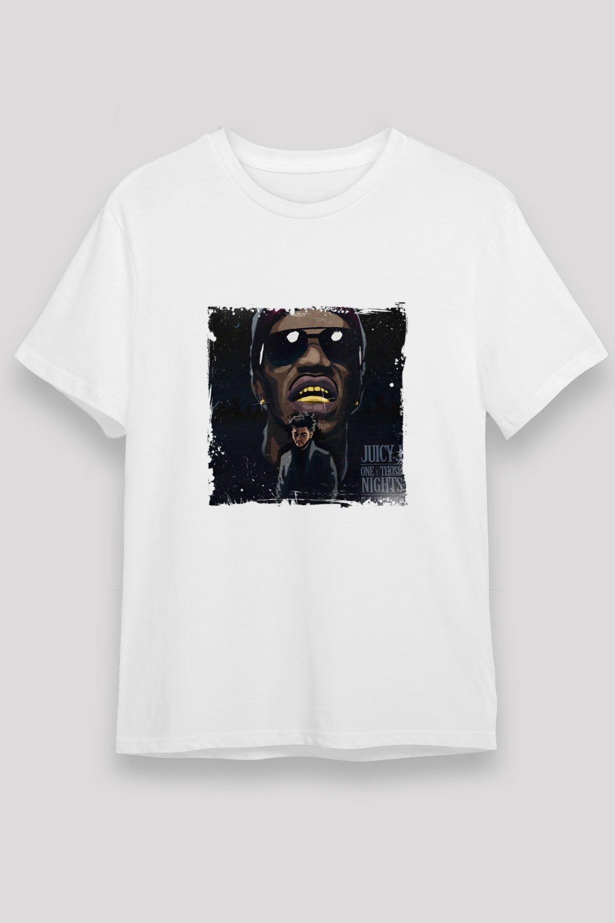Juicy J Baskılı Unisex Beyaz Tişört