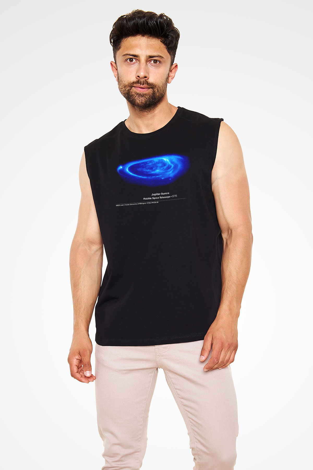 Jüpiter Siyah Unisex Kolsuz Tişört