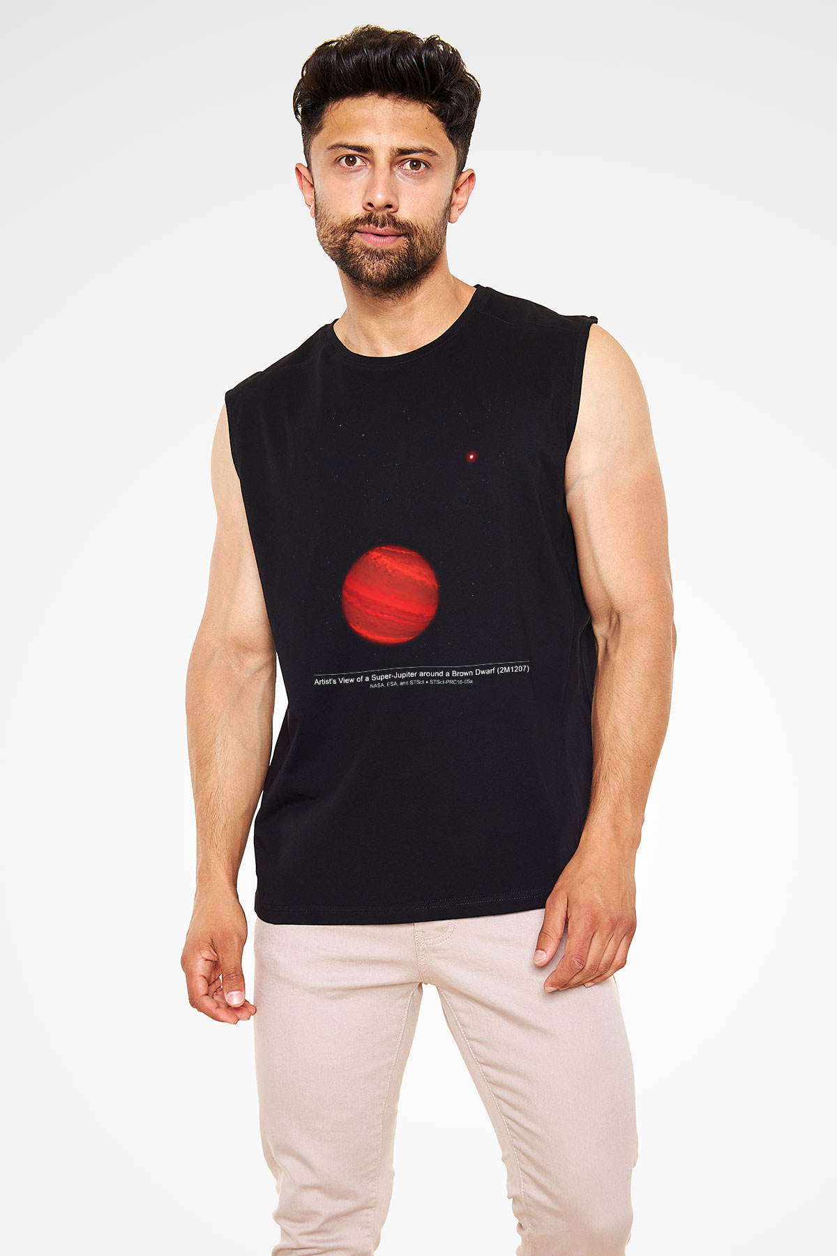 Jüpiter Siyah Unisex Kolsuz Tişört