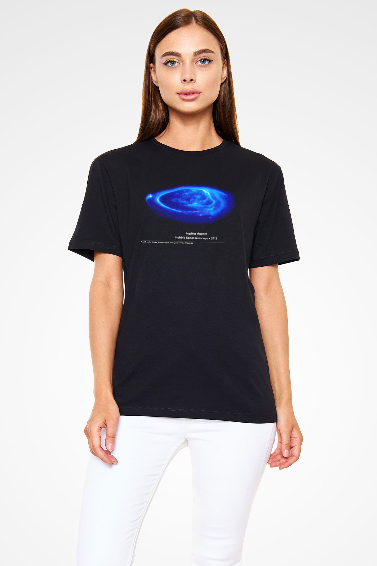 Jüpiter Siyah Unisex Tişört T-Shirt - TişörtFabrikası