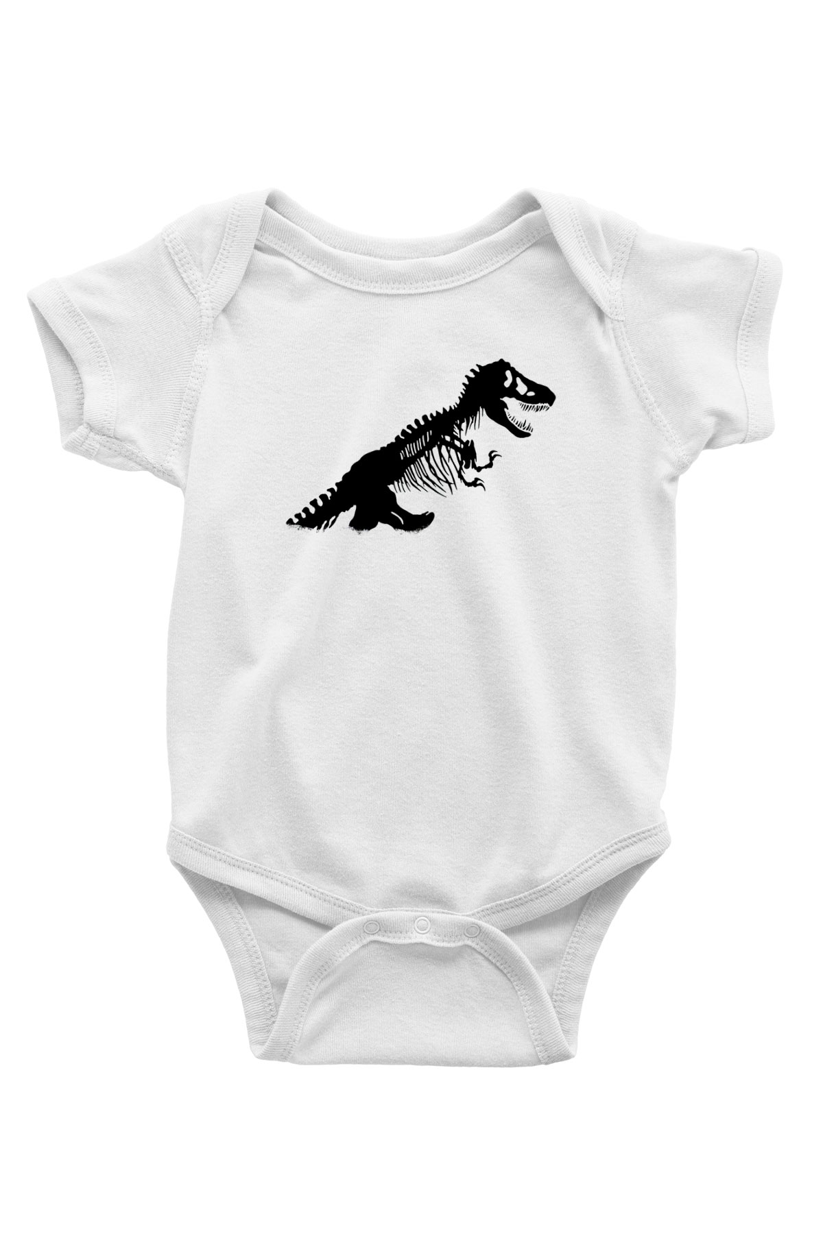 Jurassic Park Baskılı Beyaz Unisex Bebek Body - Zıbın
