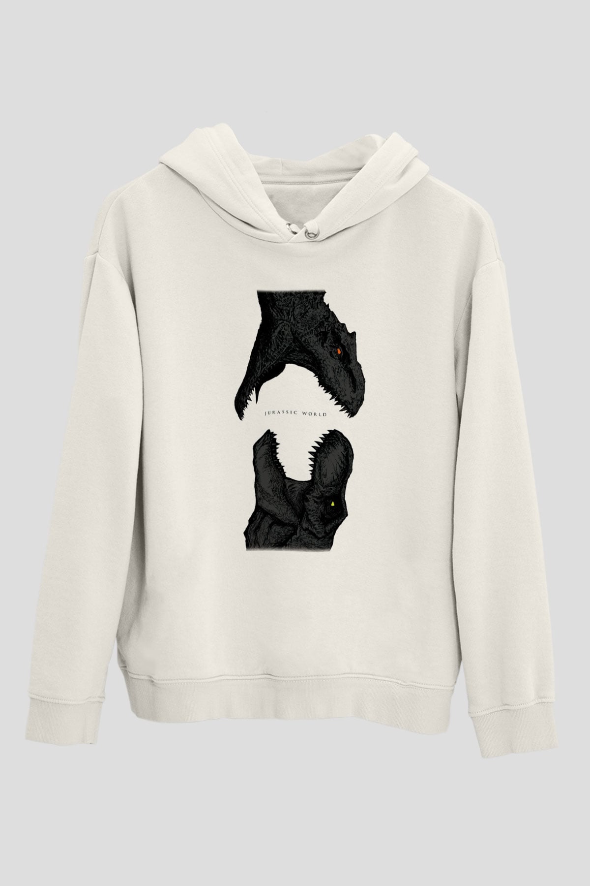 Jurassic Park Beyaz Unisex Hoodie