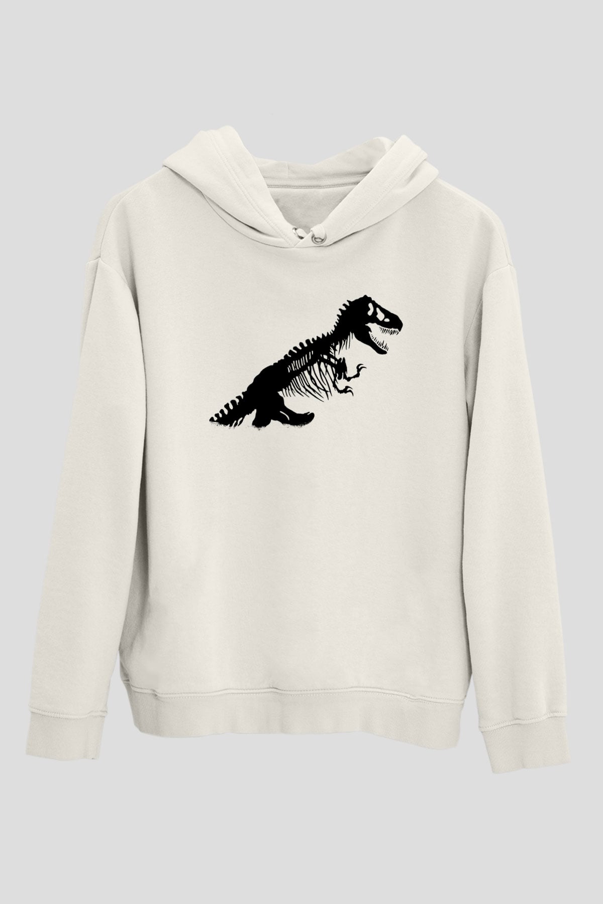 Jurassic Park Beyaz Unisex Hoodie